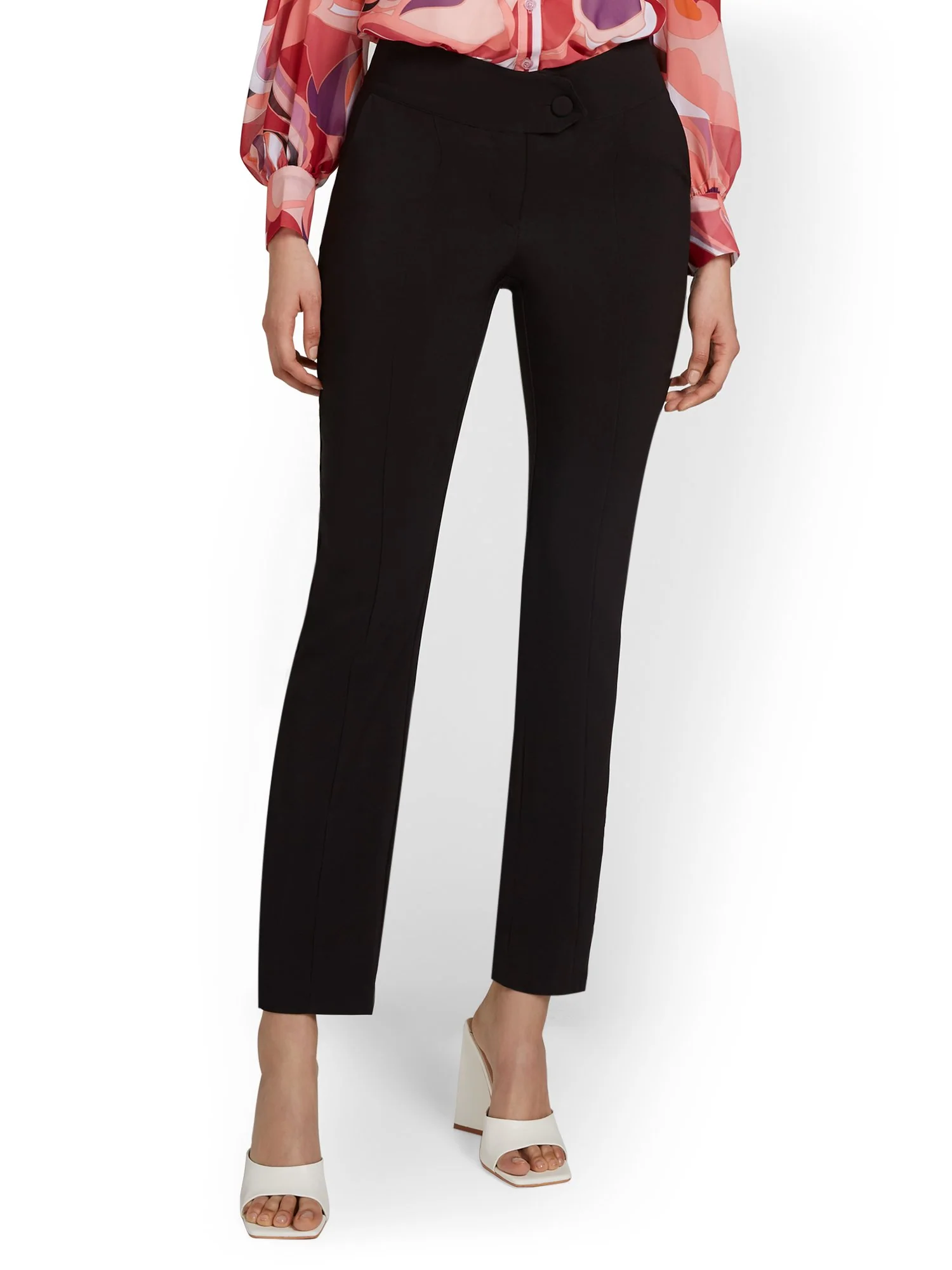 Fold-Over Slim-Leg Pant