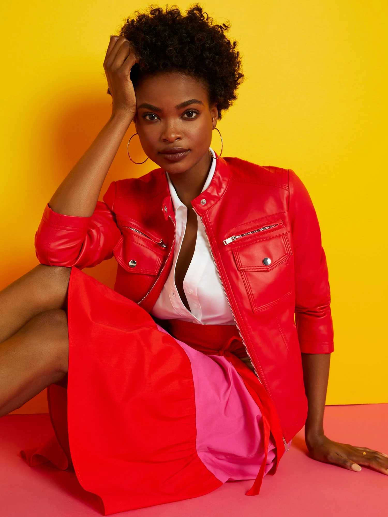 Four-Pocket Faux-Leather Jacket - Image 6