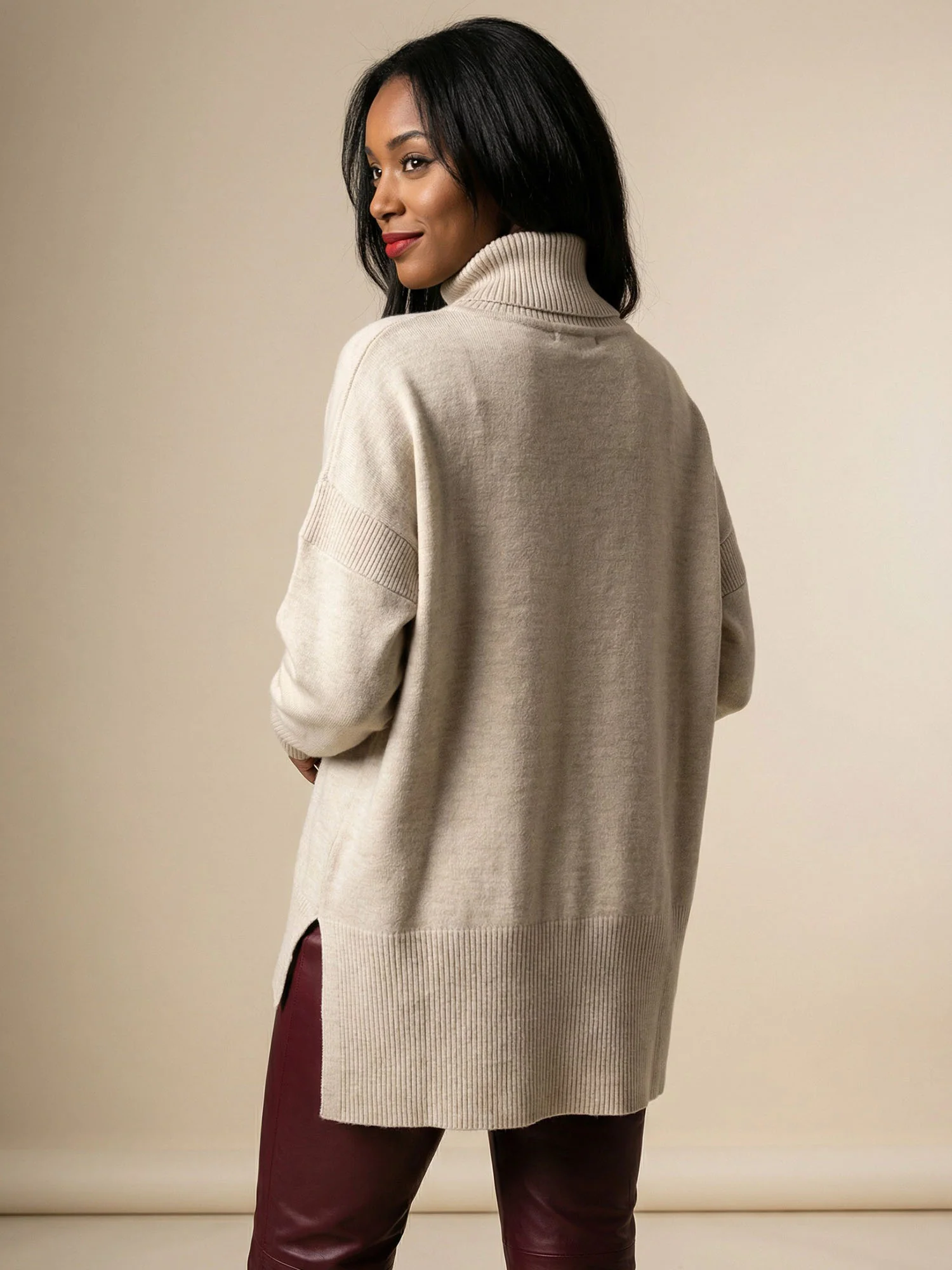Ribbed Turtleneck Sweater - Image 4