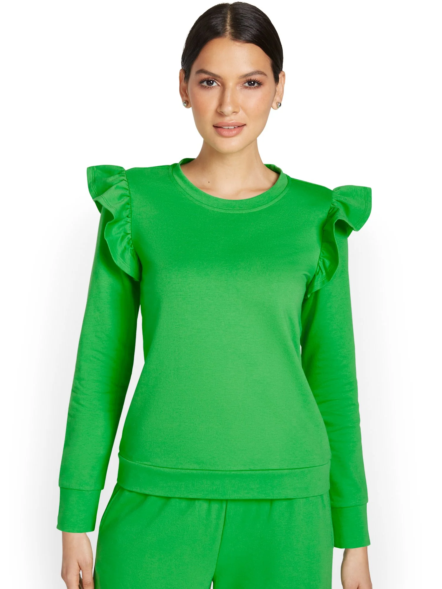 French Terry Ruffle Pullover