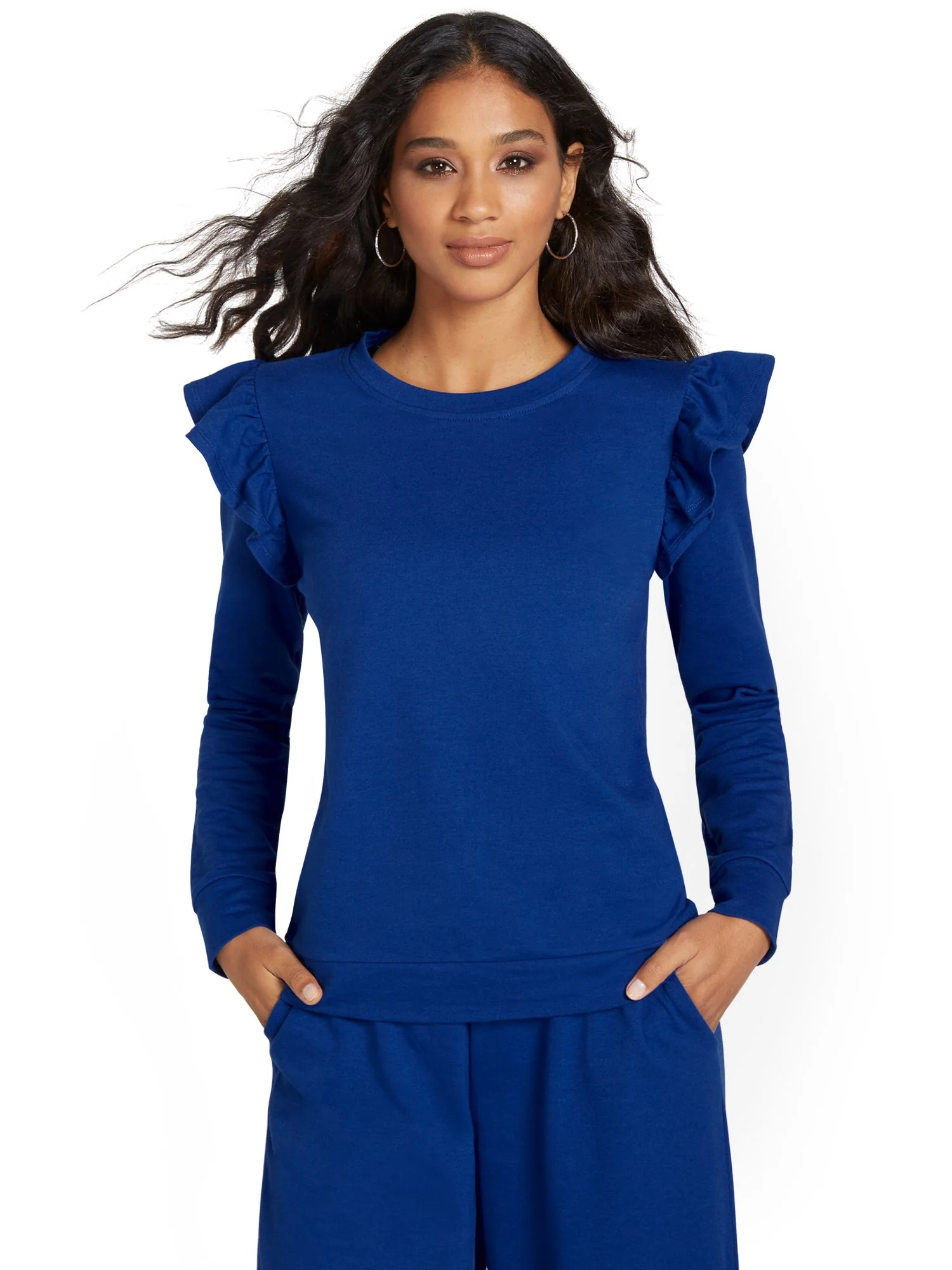 French Terry Ruffle Pullover - Image 5