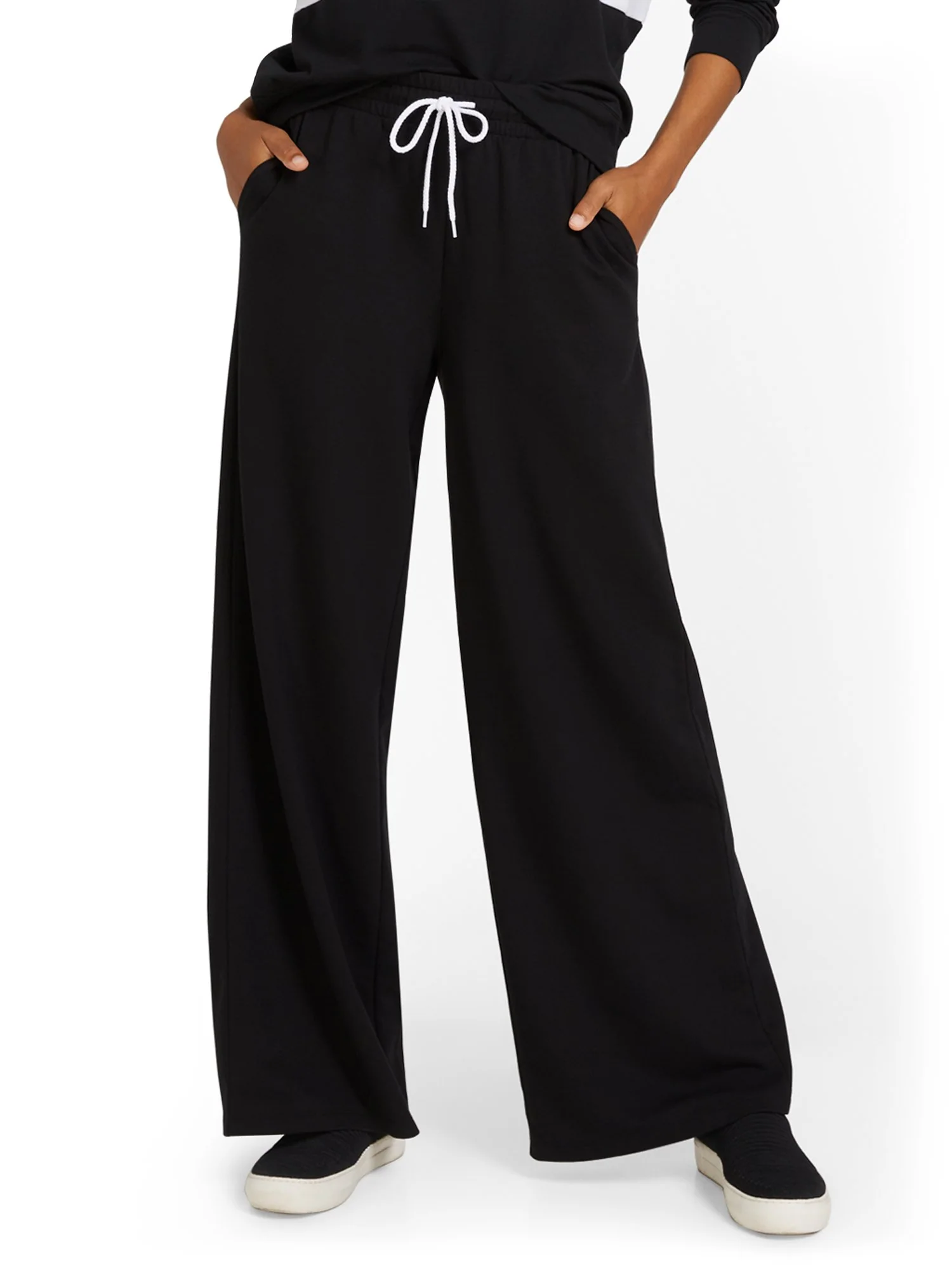 French Terry Wide-Leg Pant