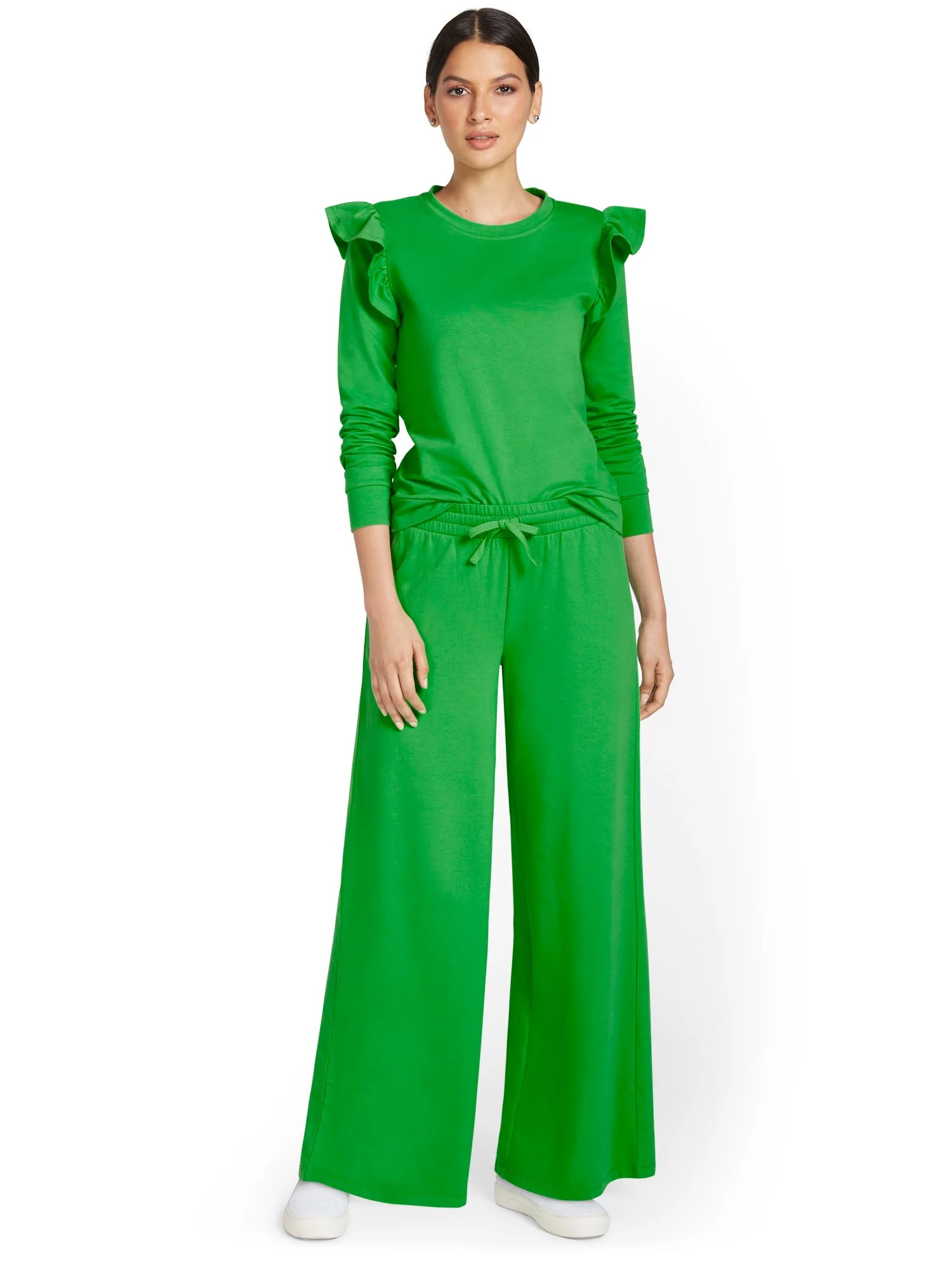 French Terry Wide-Leg Pant - Image 12