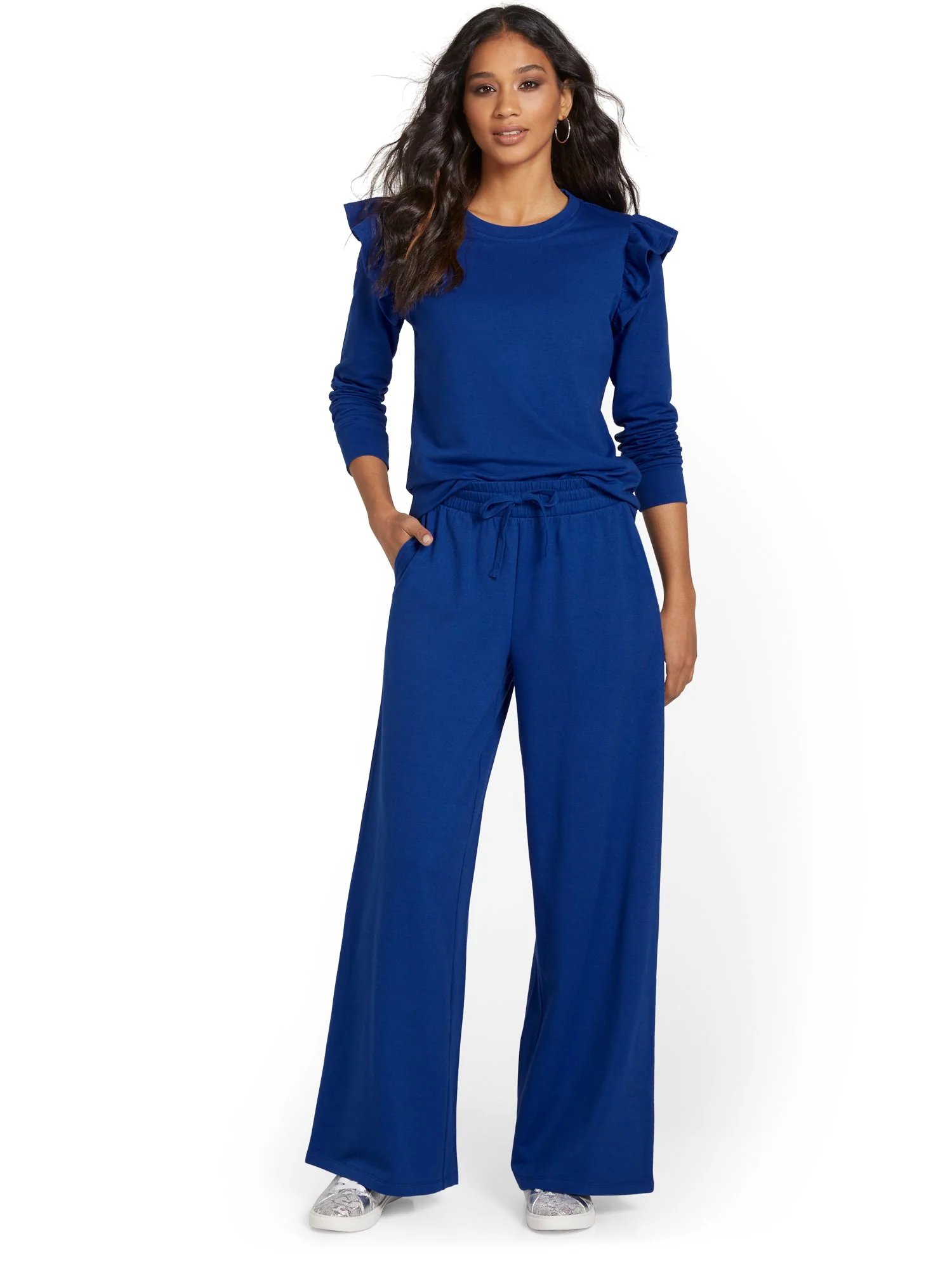 French Terry Wide-Leg Pant - Image 17
