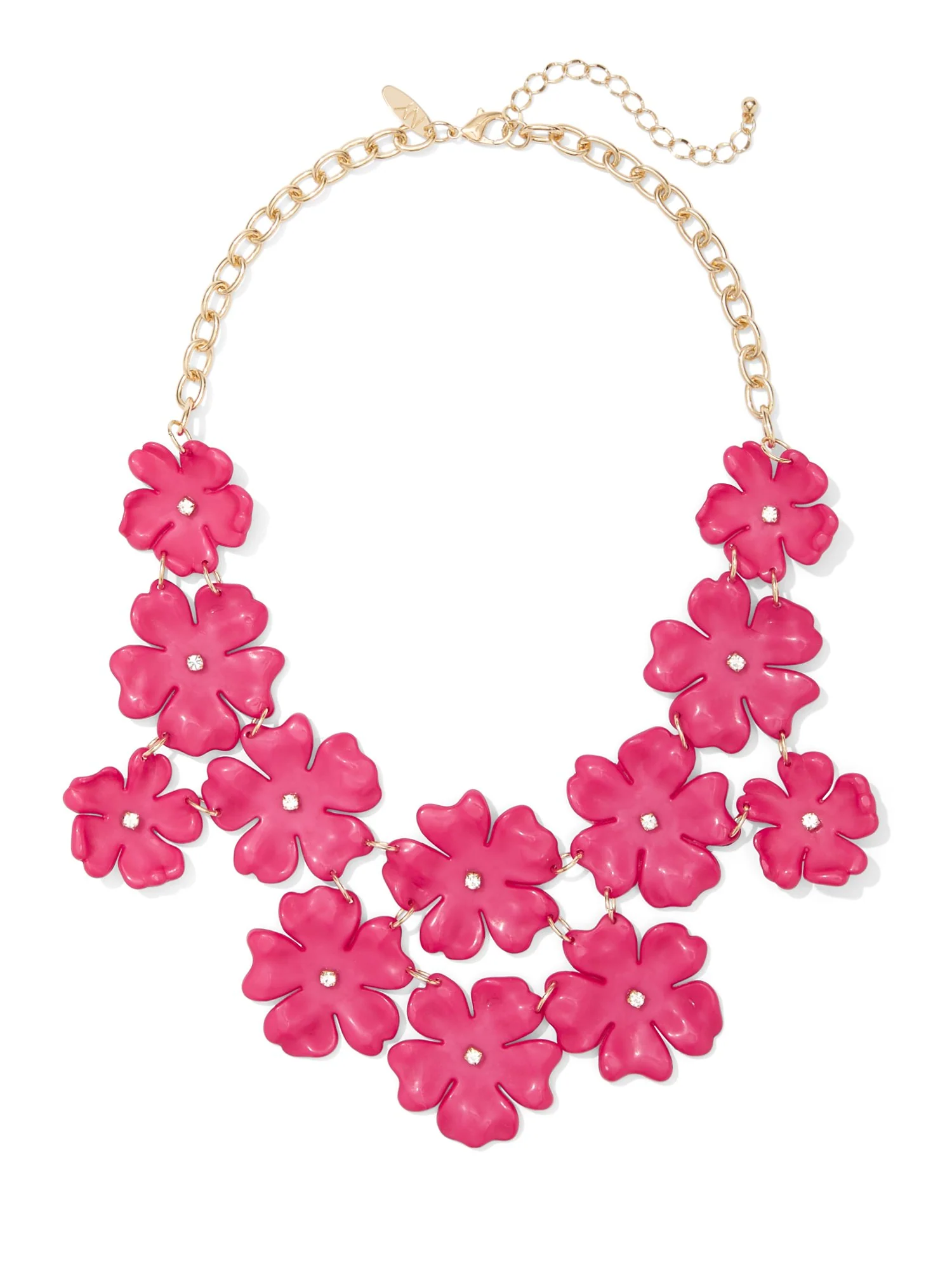 Fuchsia Floral Statement Necklace