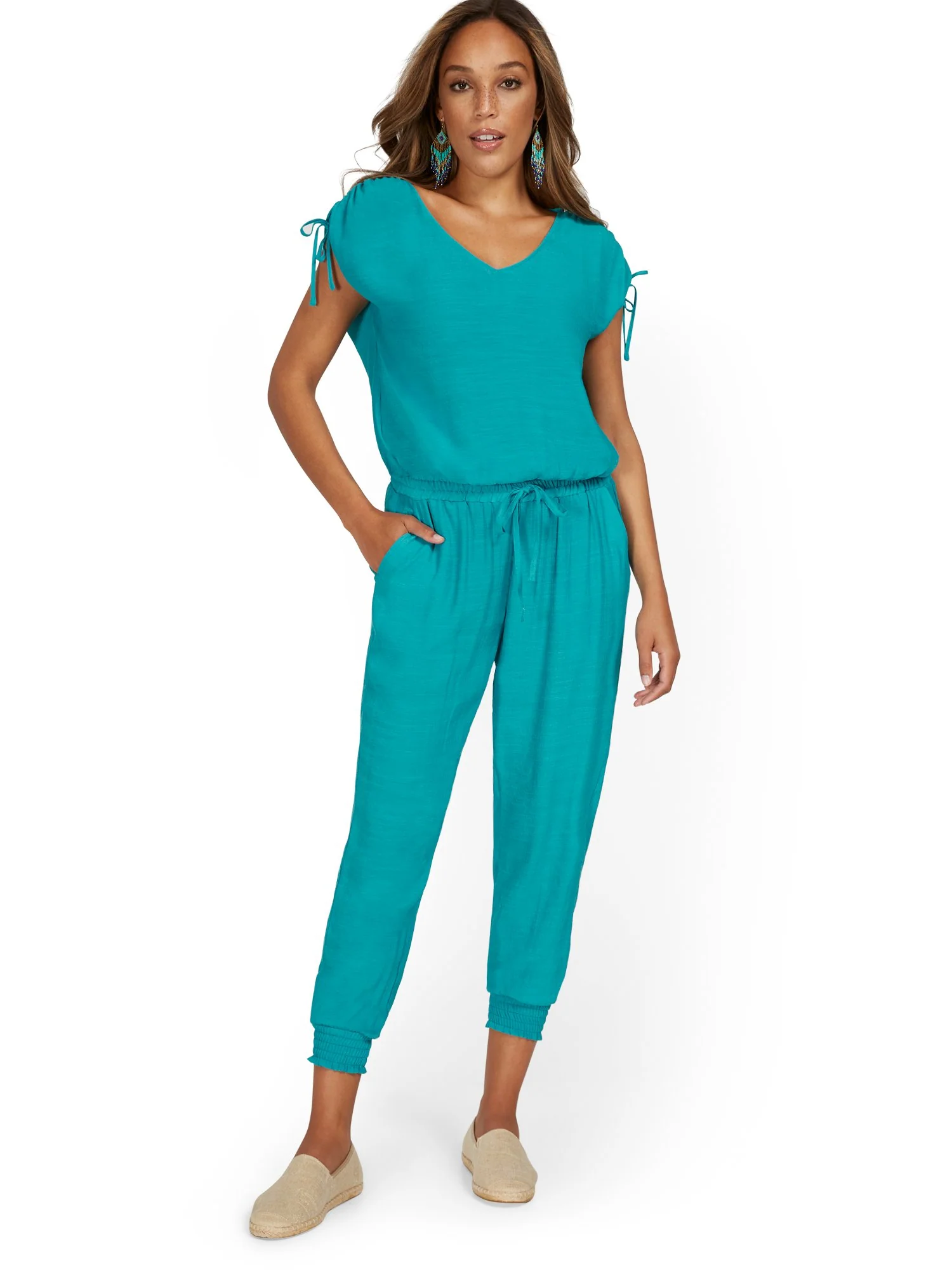 Gauze High-Waisted Drawstring Jogger Pant - Image 8