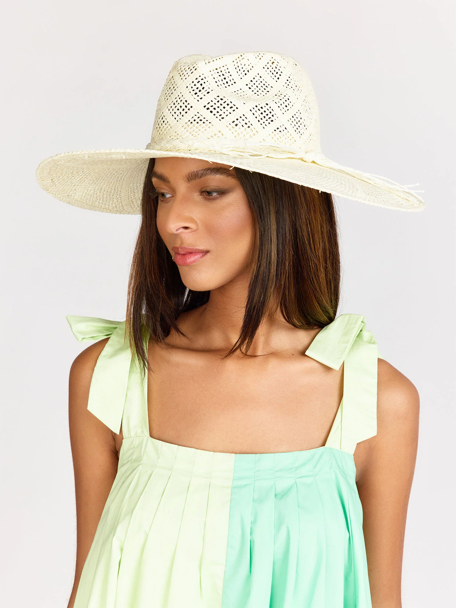 Gemma Open Weave Braided Straw Hat - Marcus Adler - Image 2