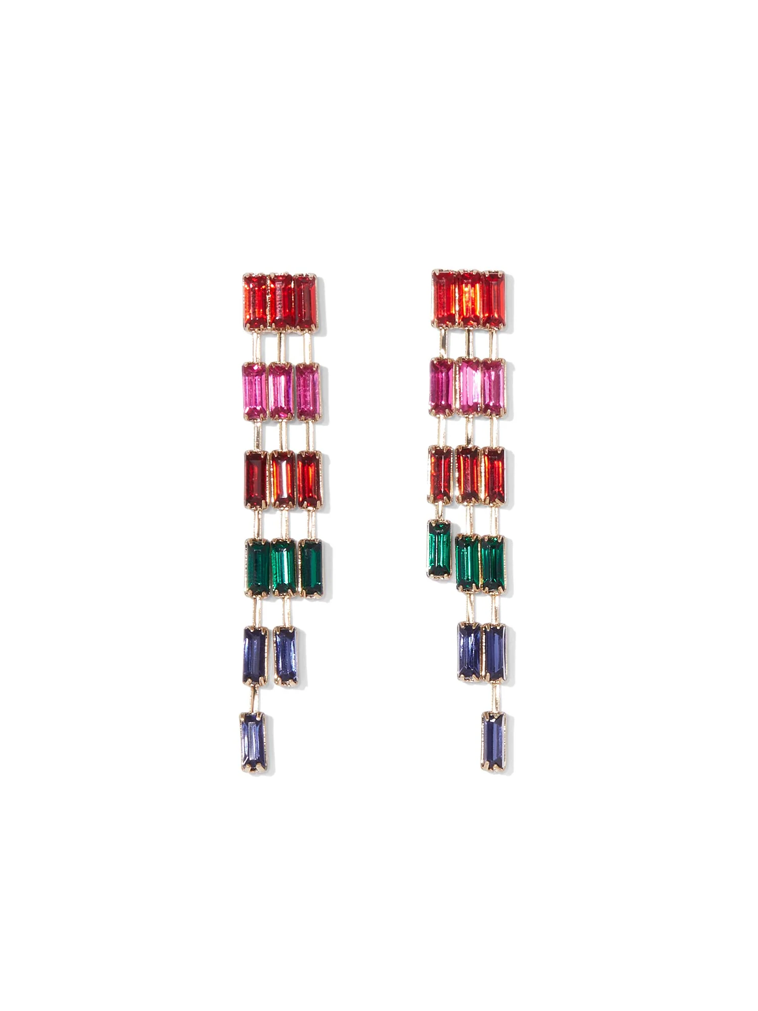 Gemstone Strand Drop Earrings