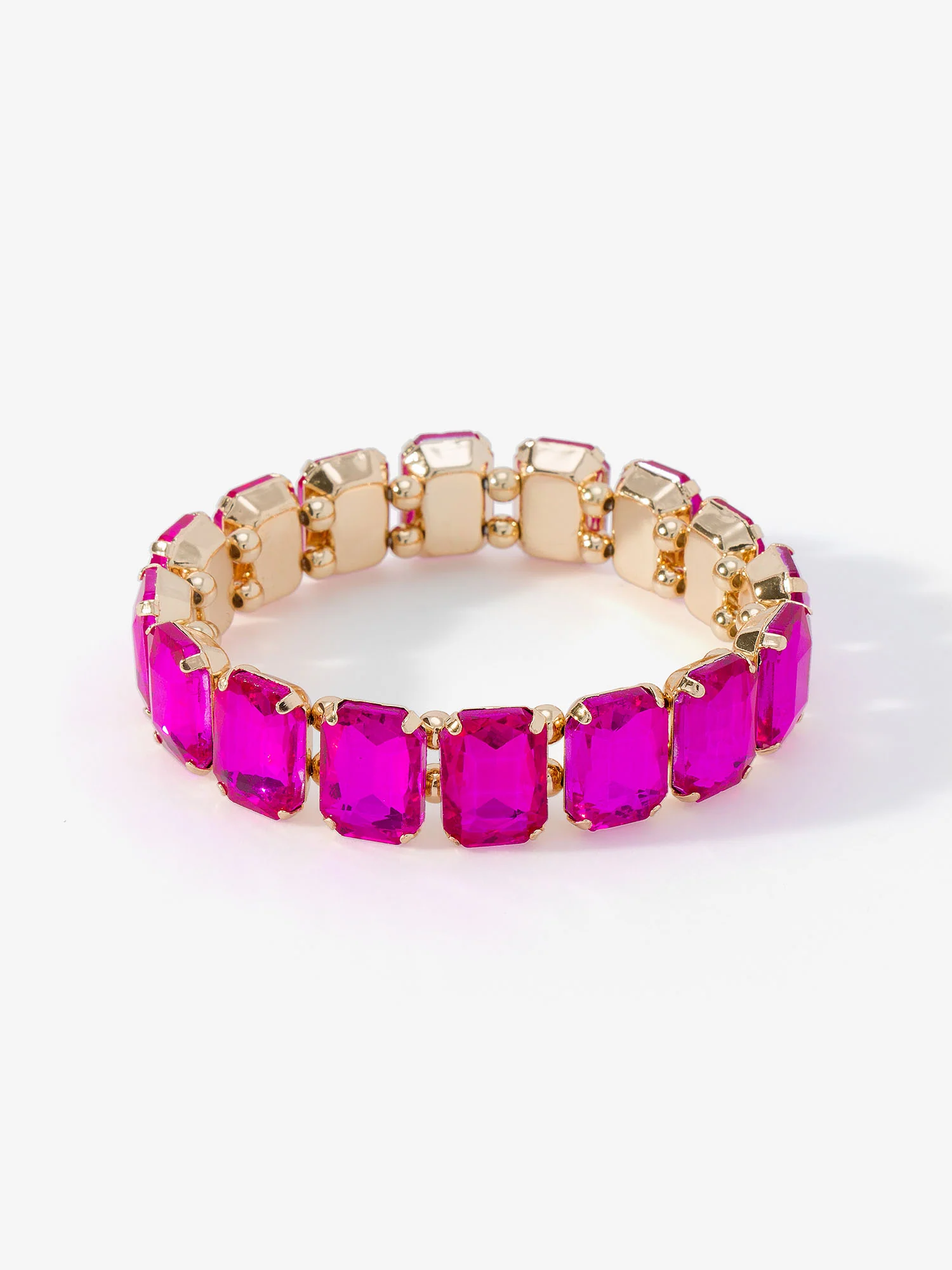 Gemstone Studded Stretch Bracelet