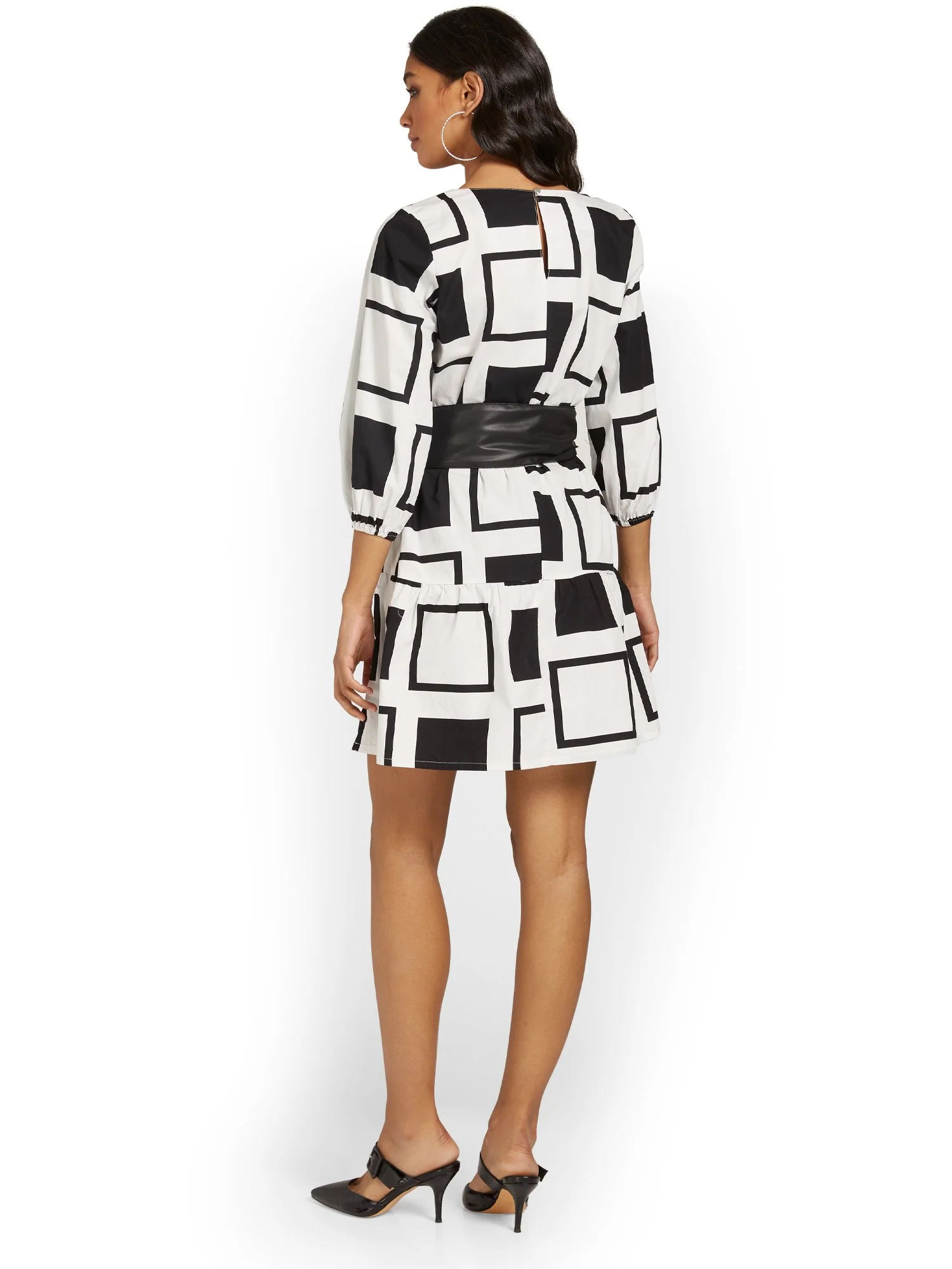 Geometric-Print Shift Dress - Image 3