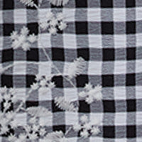 Gingham Check Embroidered Shorts - Image 5