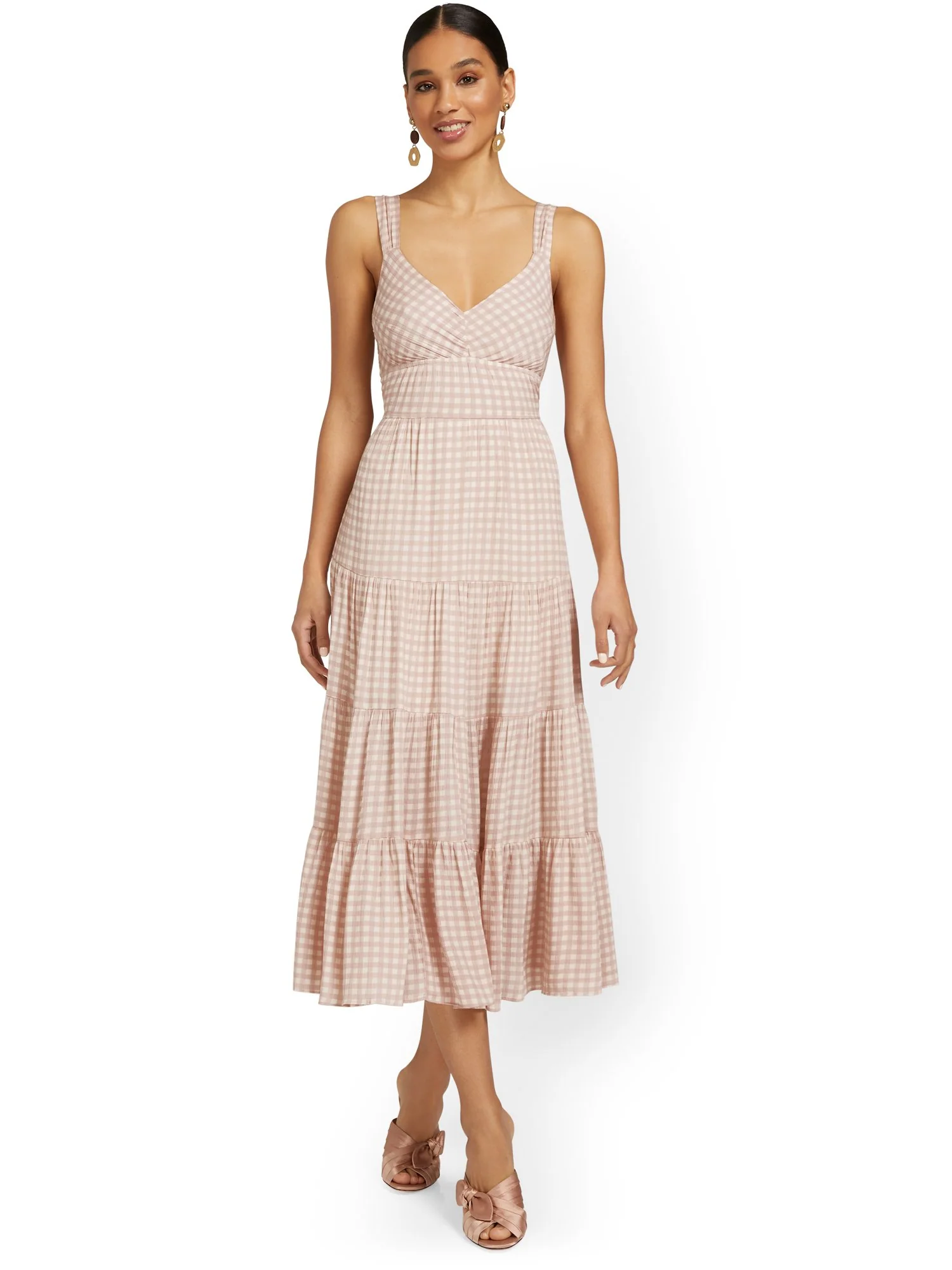 Dress Forum Gingham Tiered Midi Dress - Brands We Love - Image 2