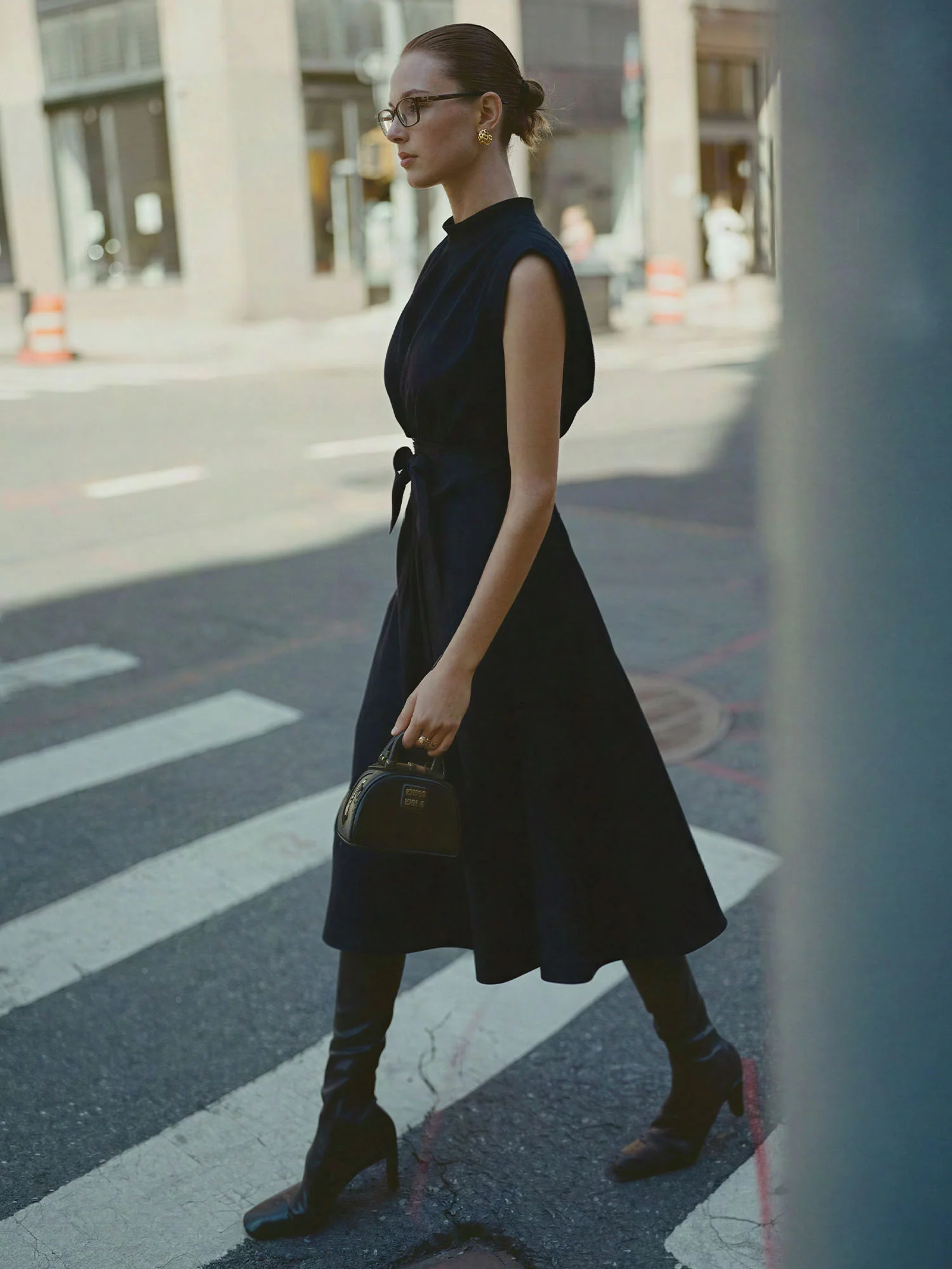 Cowl Neck Satin Midi Shift Dress - Image 2