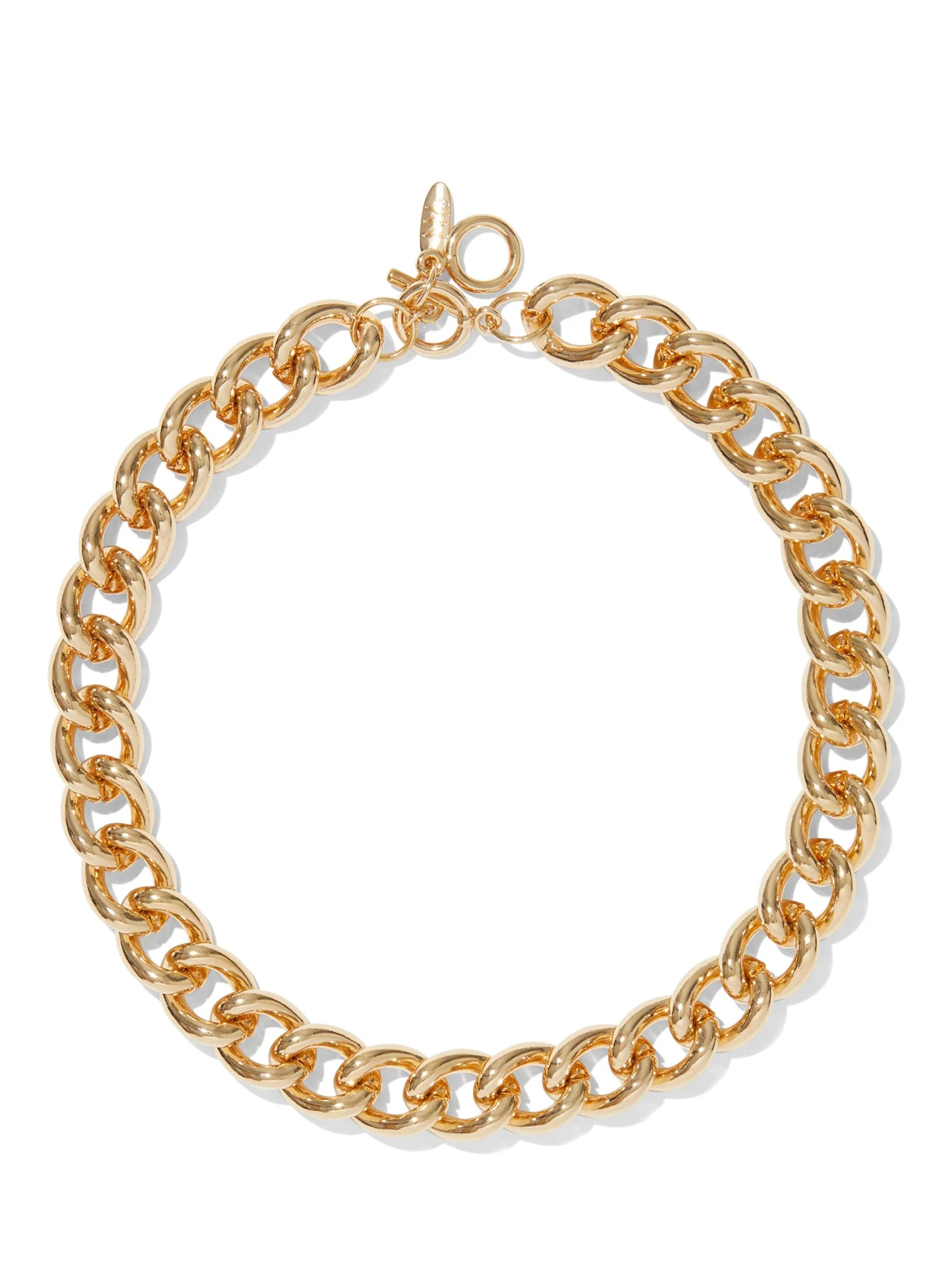 Gold Chain-Link Choker Necklace
