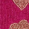 Gold & Fuchsia Multi-Heart Beaded Coin Pouch - Image 3