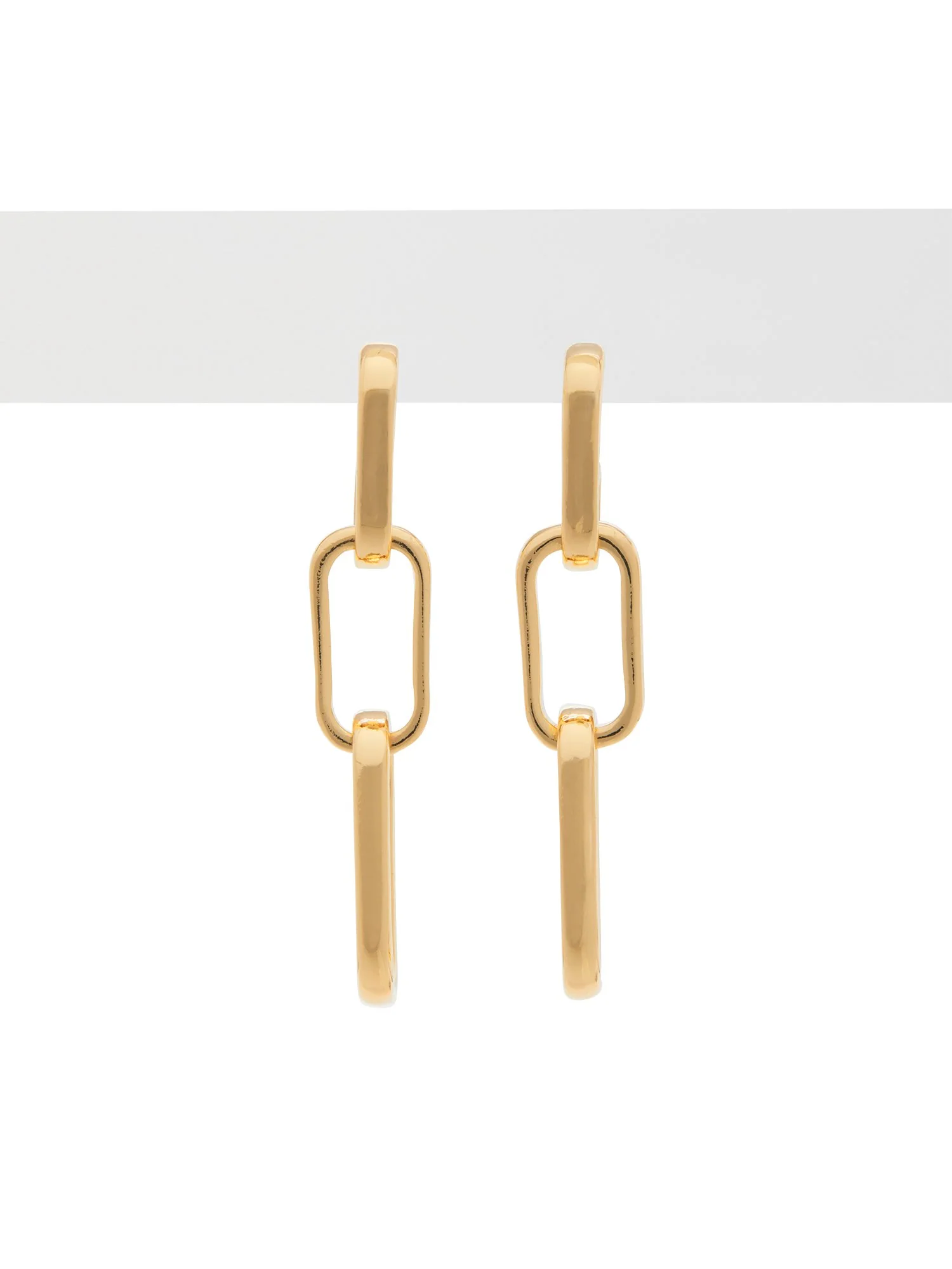 Gold-Tone Chain-Link Drop Earrings