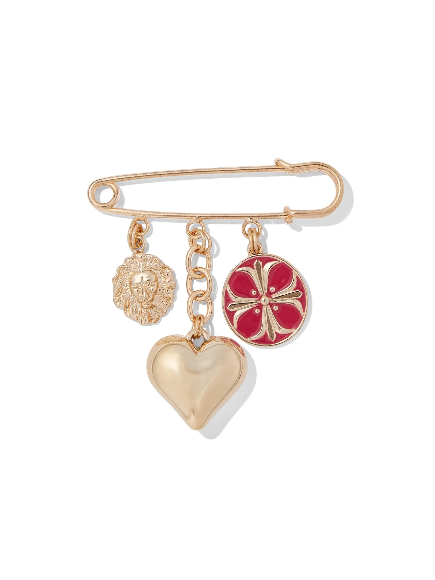 Goldtone Charm Pin