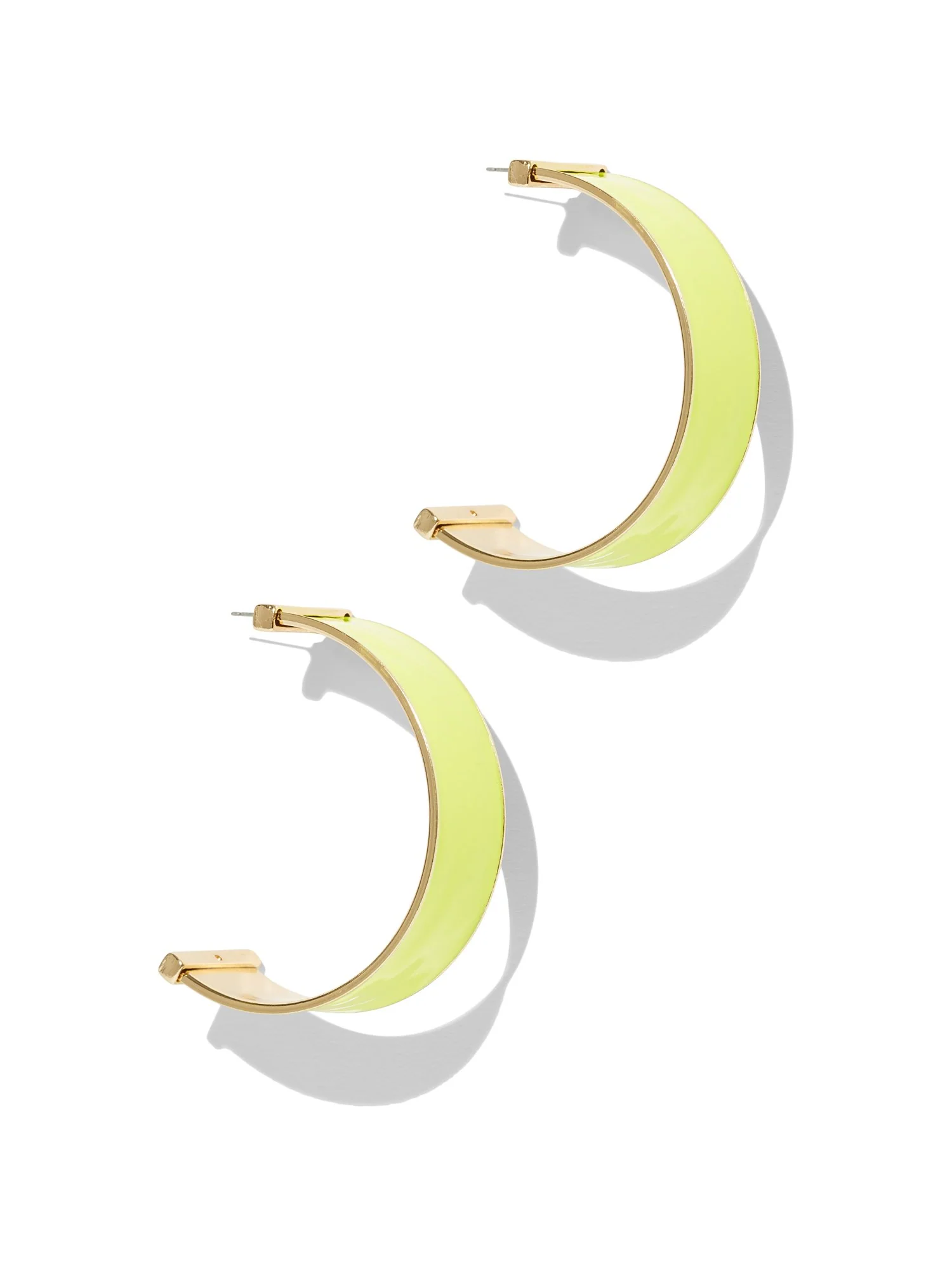 Goldtone Enamel Hoop Earring