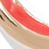 Goldtone & Enamel Hoop Earring - Image 3
