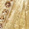 Goldtone Faux-Stone Flat Hoop Earring - Image 2