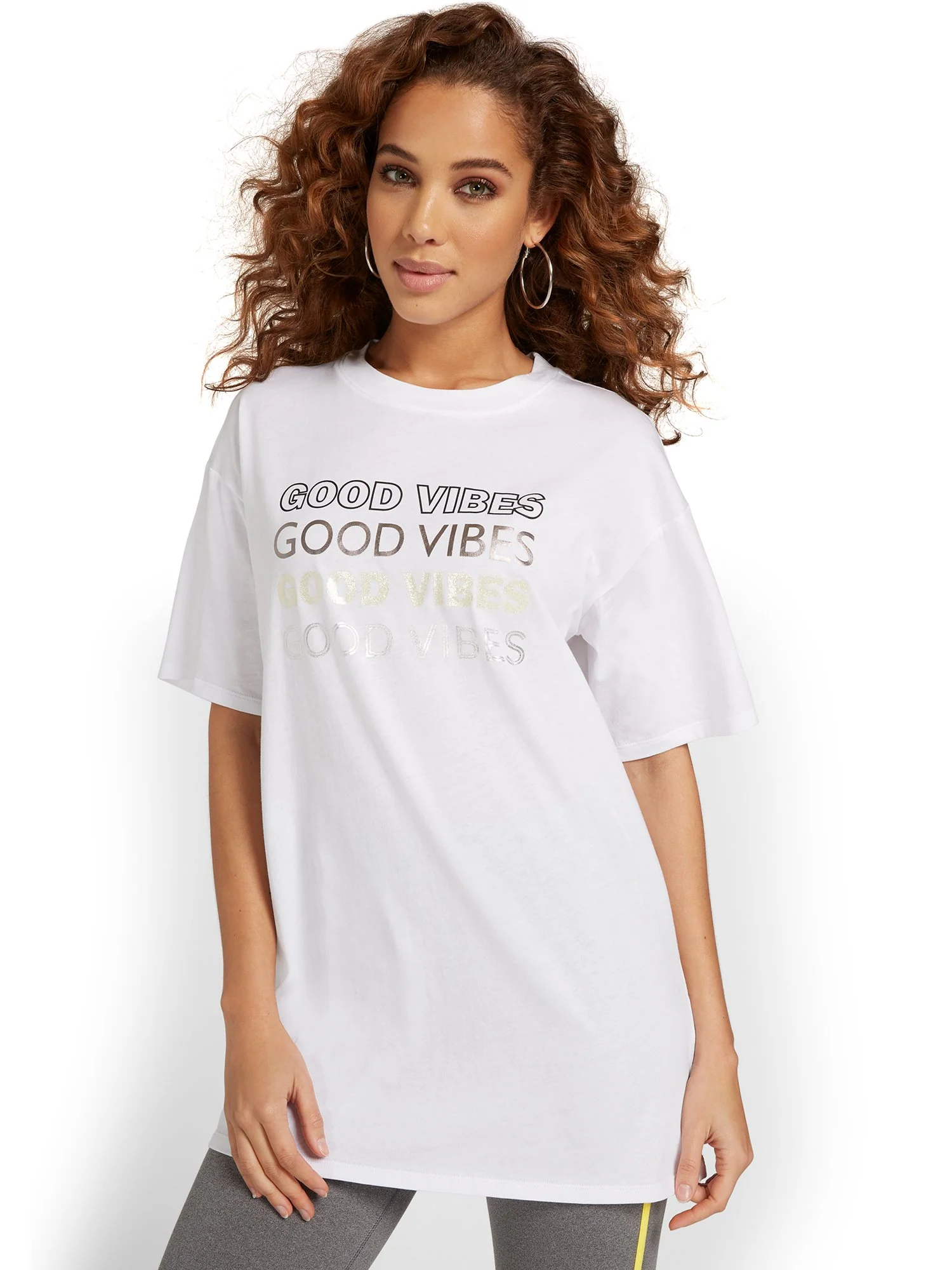 Good Vibes Oversized Graphic Tee