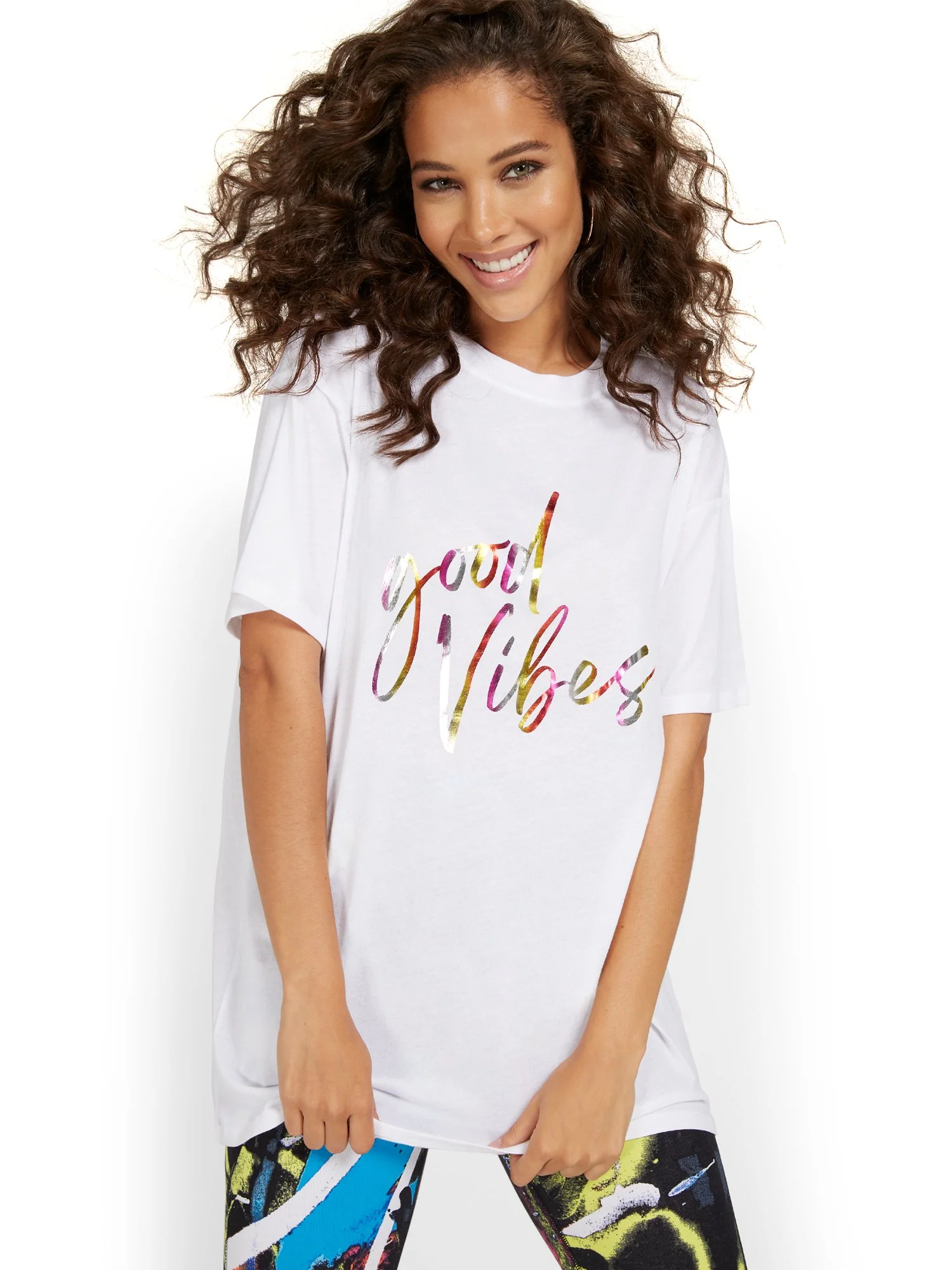 Good Vibes Oversized Graphic Tee