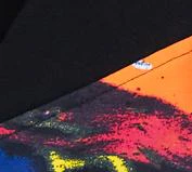 Graffiti-Print Colorblock French Terry Pullover Hoodie - Image 4