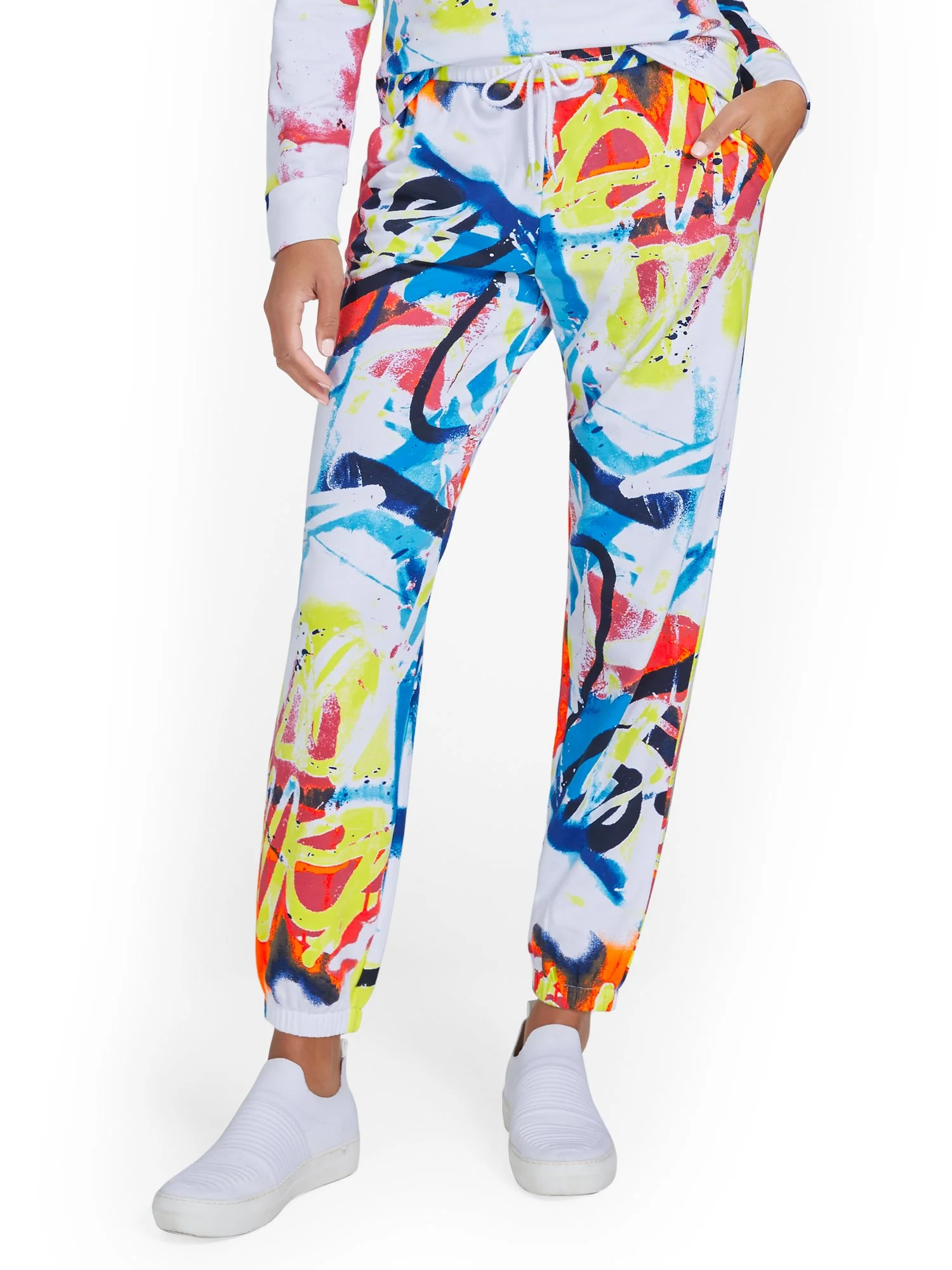 Graffiti-Print French Terry Jogger Pant - Image 7