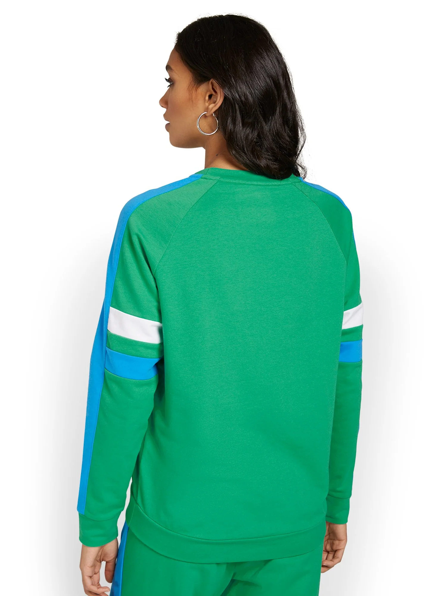 Graphic Striped French Terry Pullover - Image 3