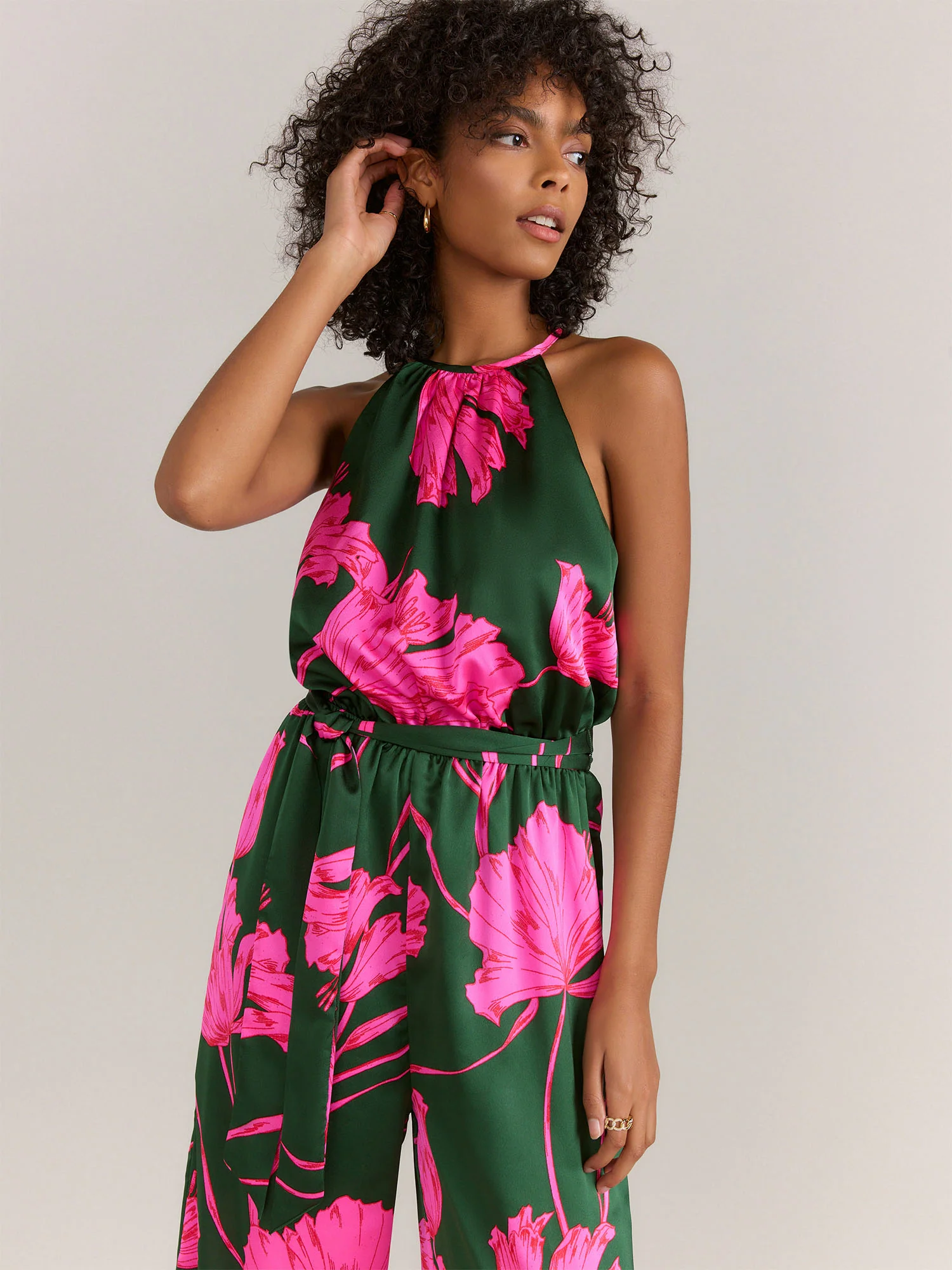 Sugarlips Halter Neck Floral Jumpsuit - Brands We Love - Image 2