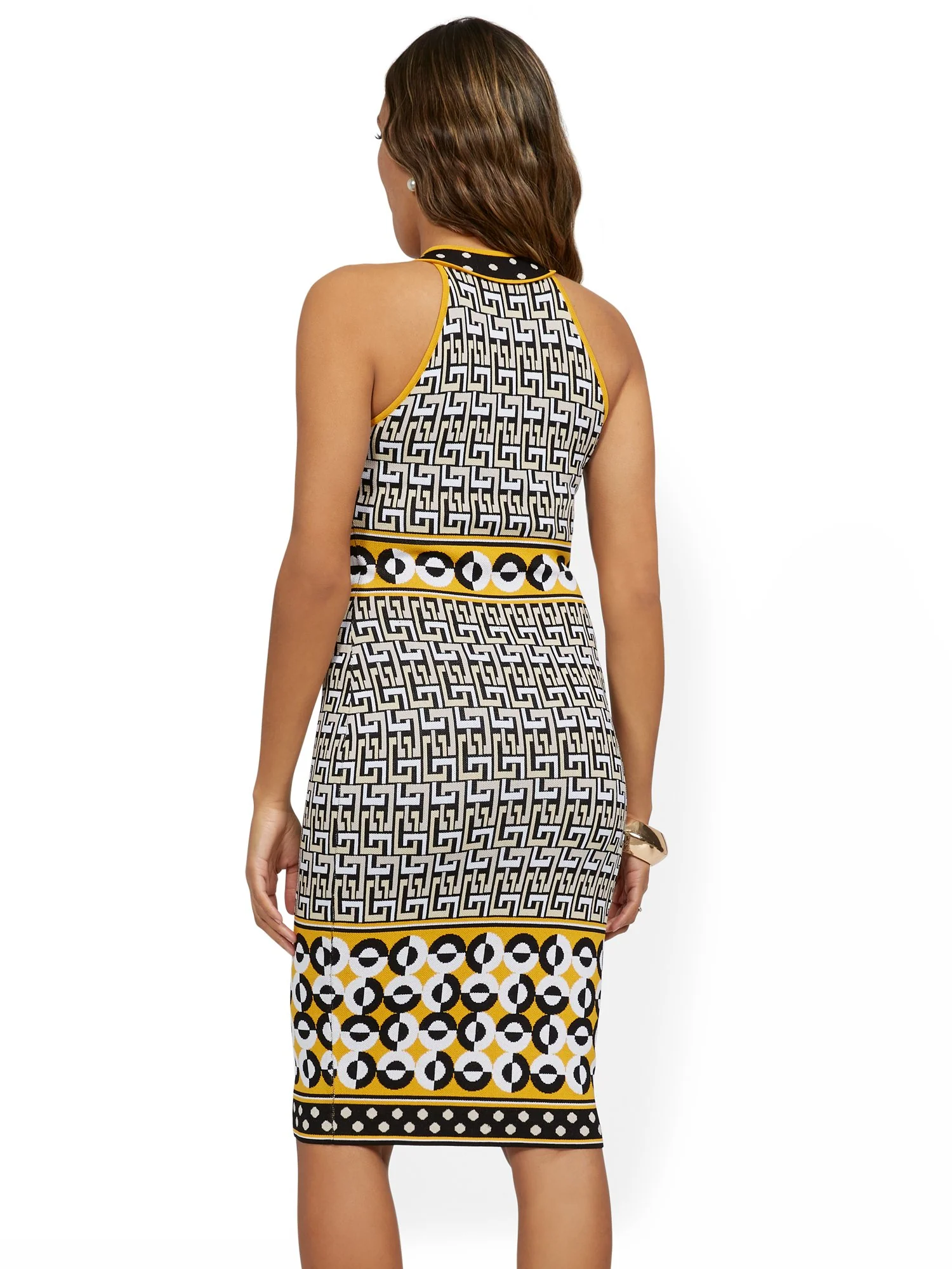 Halter Bow-Neck Sweater Dress - Image 3
