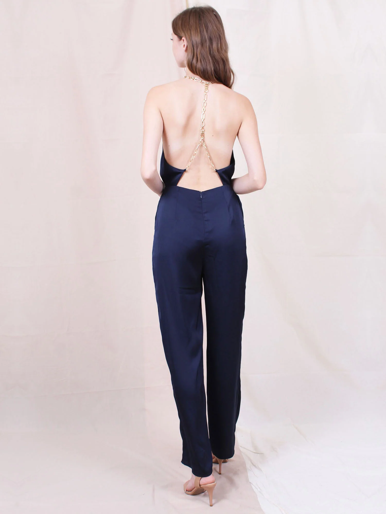 Fore Collection Halter Neck Metal Chain Strap Jumpsuit - Brands We Love - Image 2