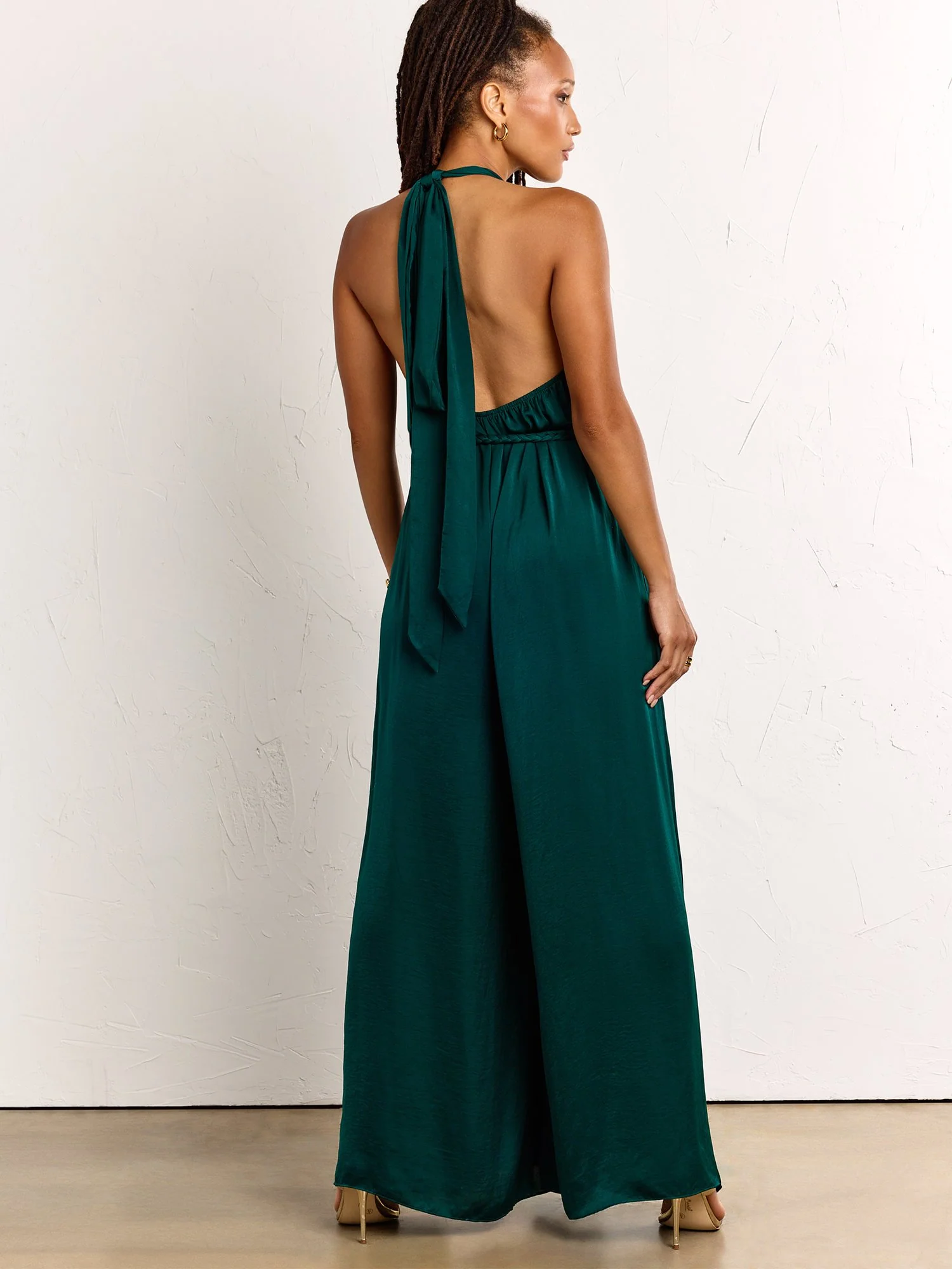 Aakaa Halterneck Braided Waist Tie Jumpsuit - Brands We Love - Image 4