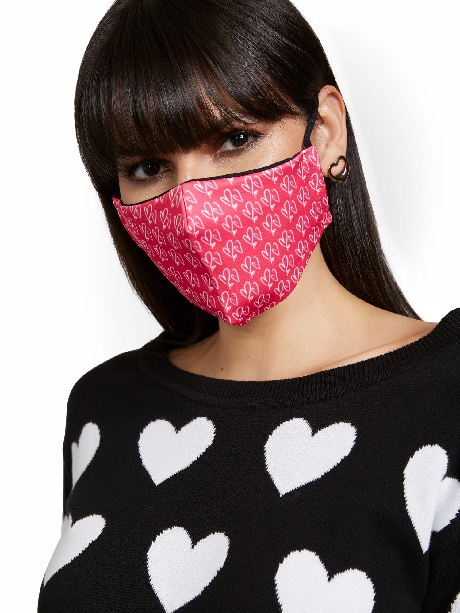 Heart Doodle Face Mask - Image 4