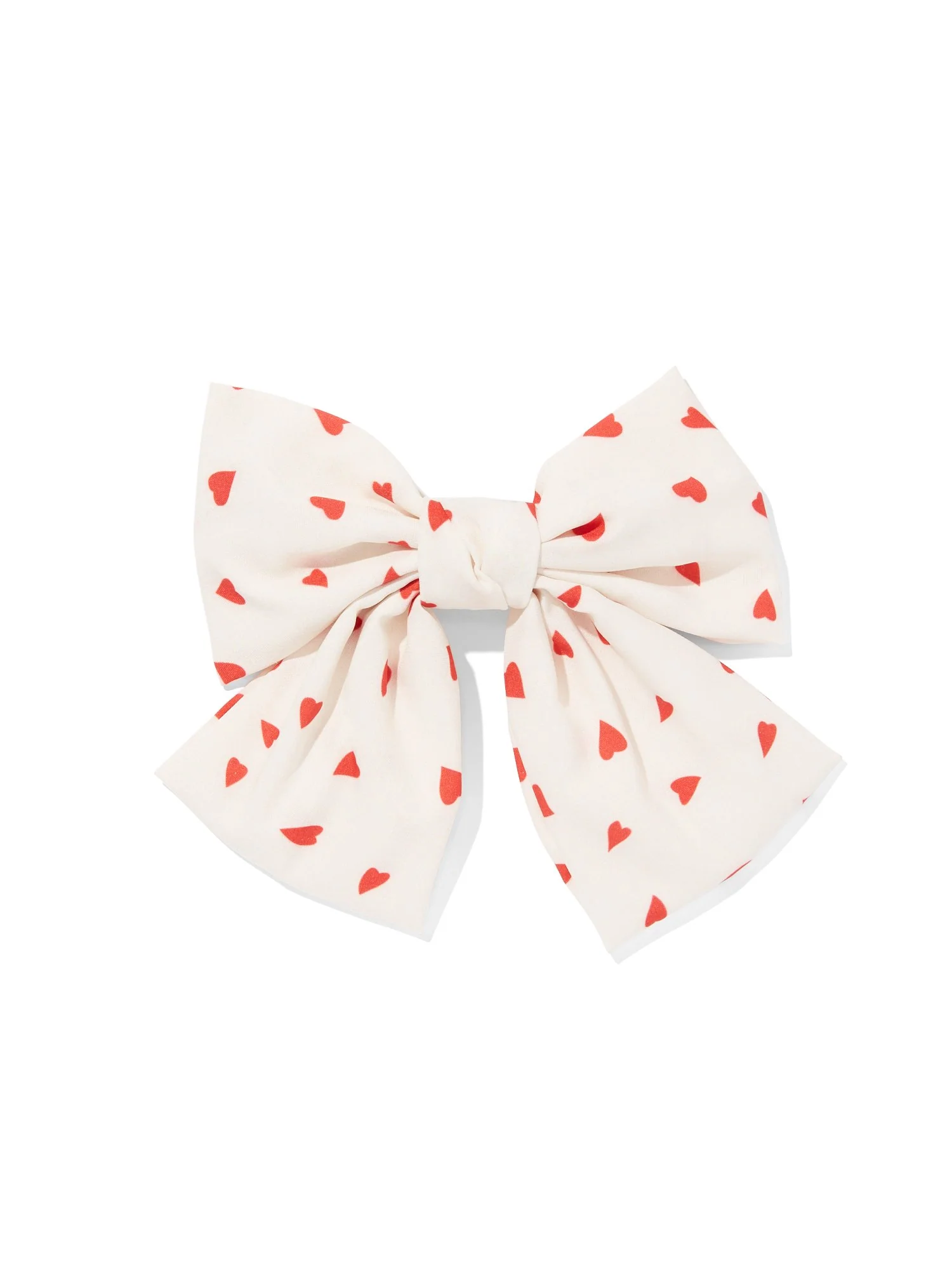 Heart-Print Bow Hair Clip - Image 3