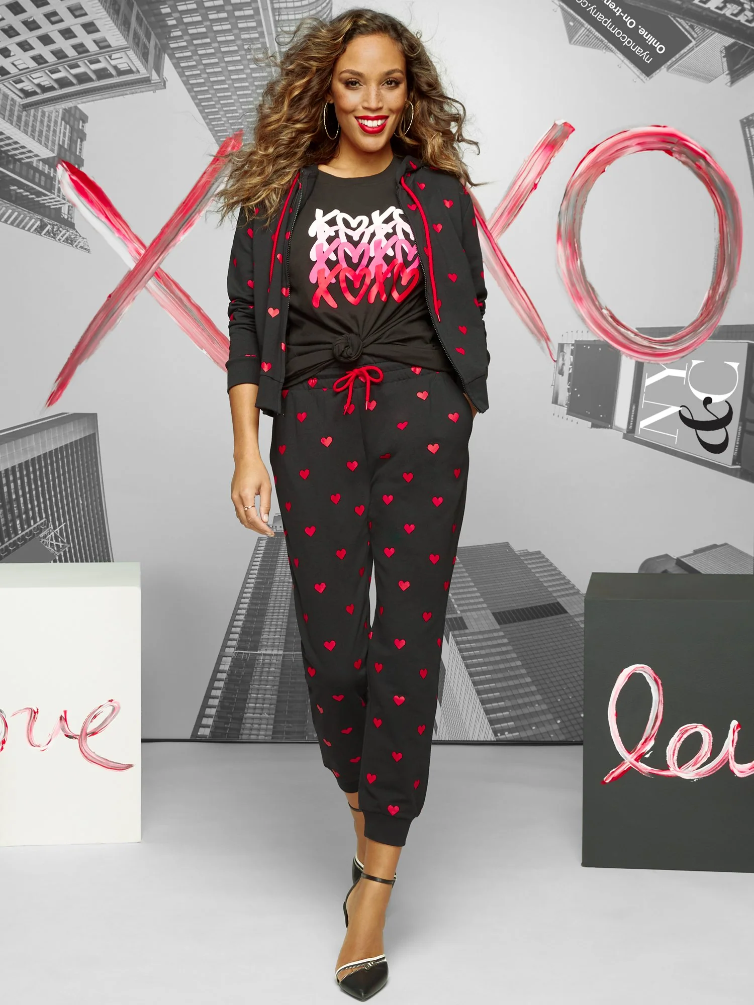 Heart-Print French Terry Jogger Pant - Image 2