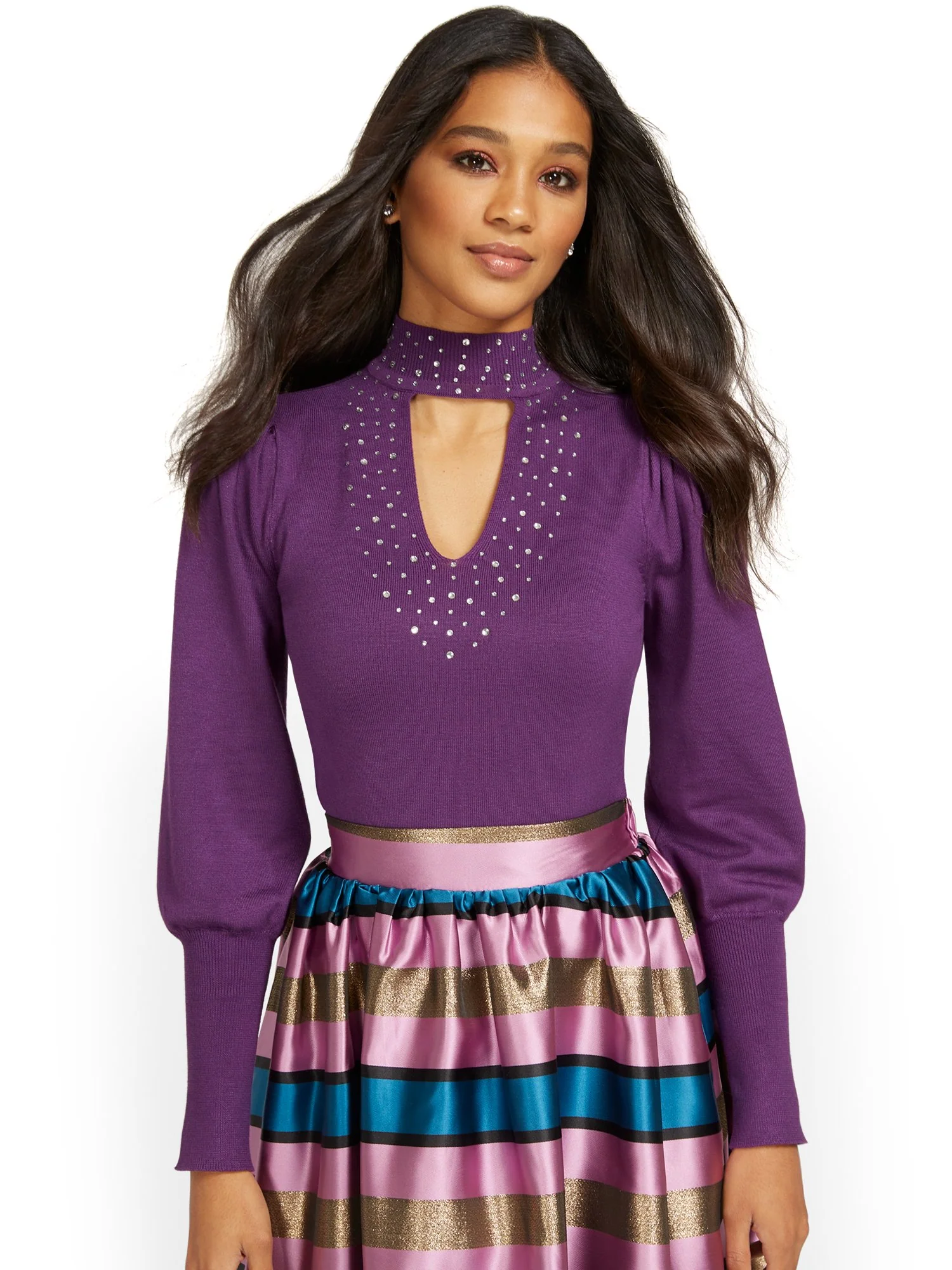 Heatset Studs Cut-Out Sweater - Image 6