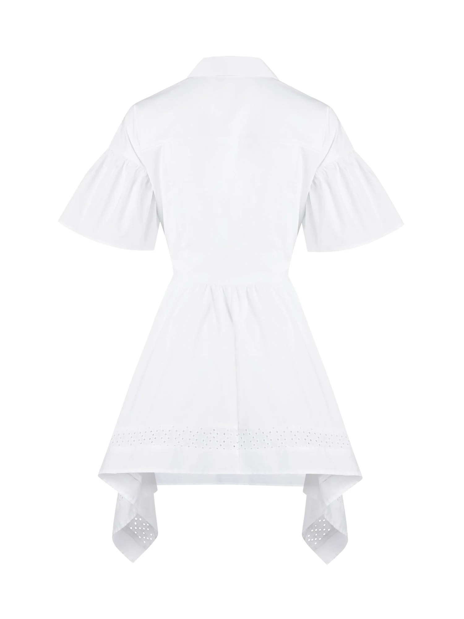 High-Low Eyelet Peplum Top - Image 3
