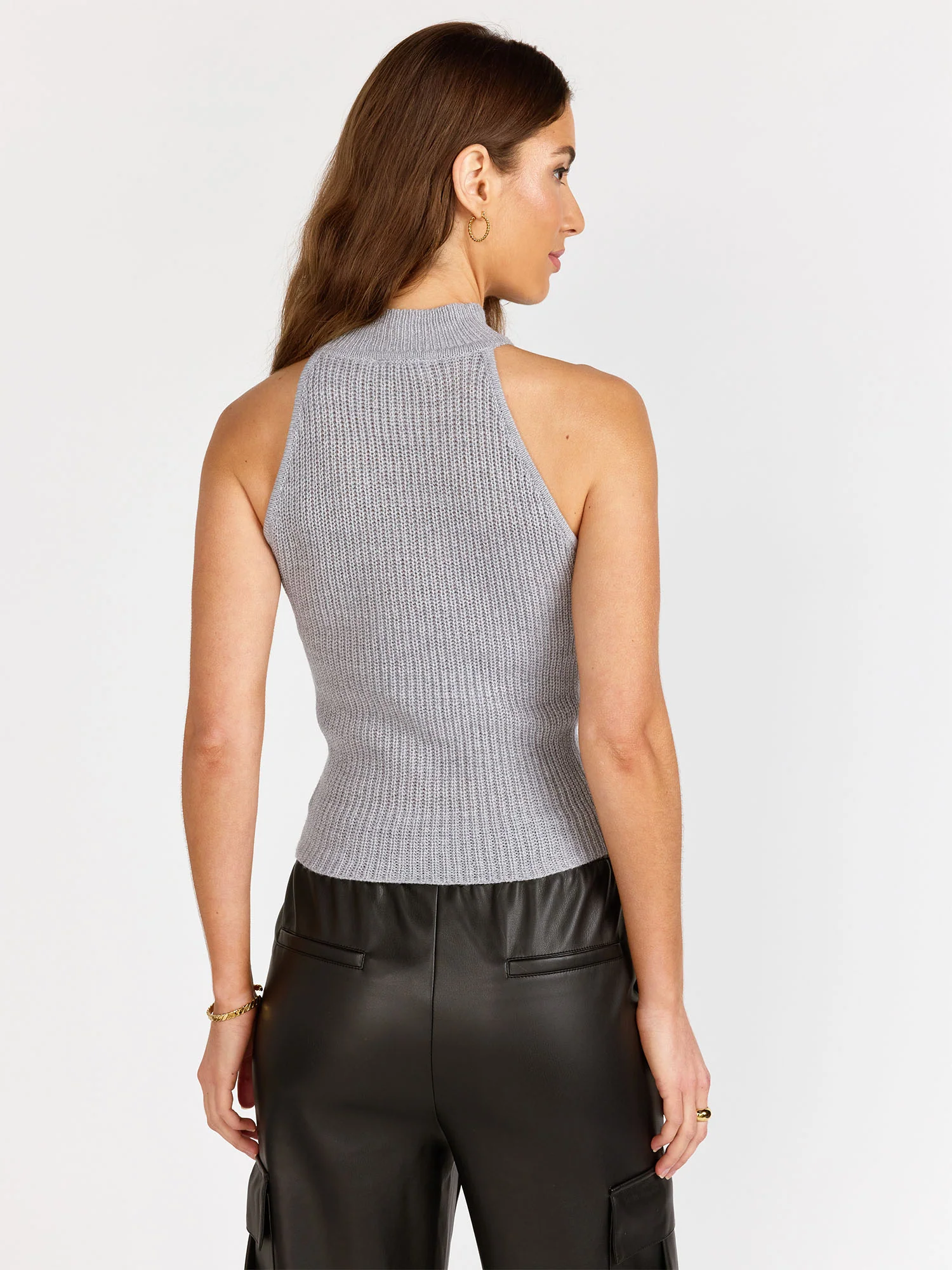 High Neck Sweater Knit Tank Top - RD Style - Image 4