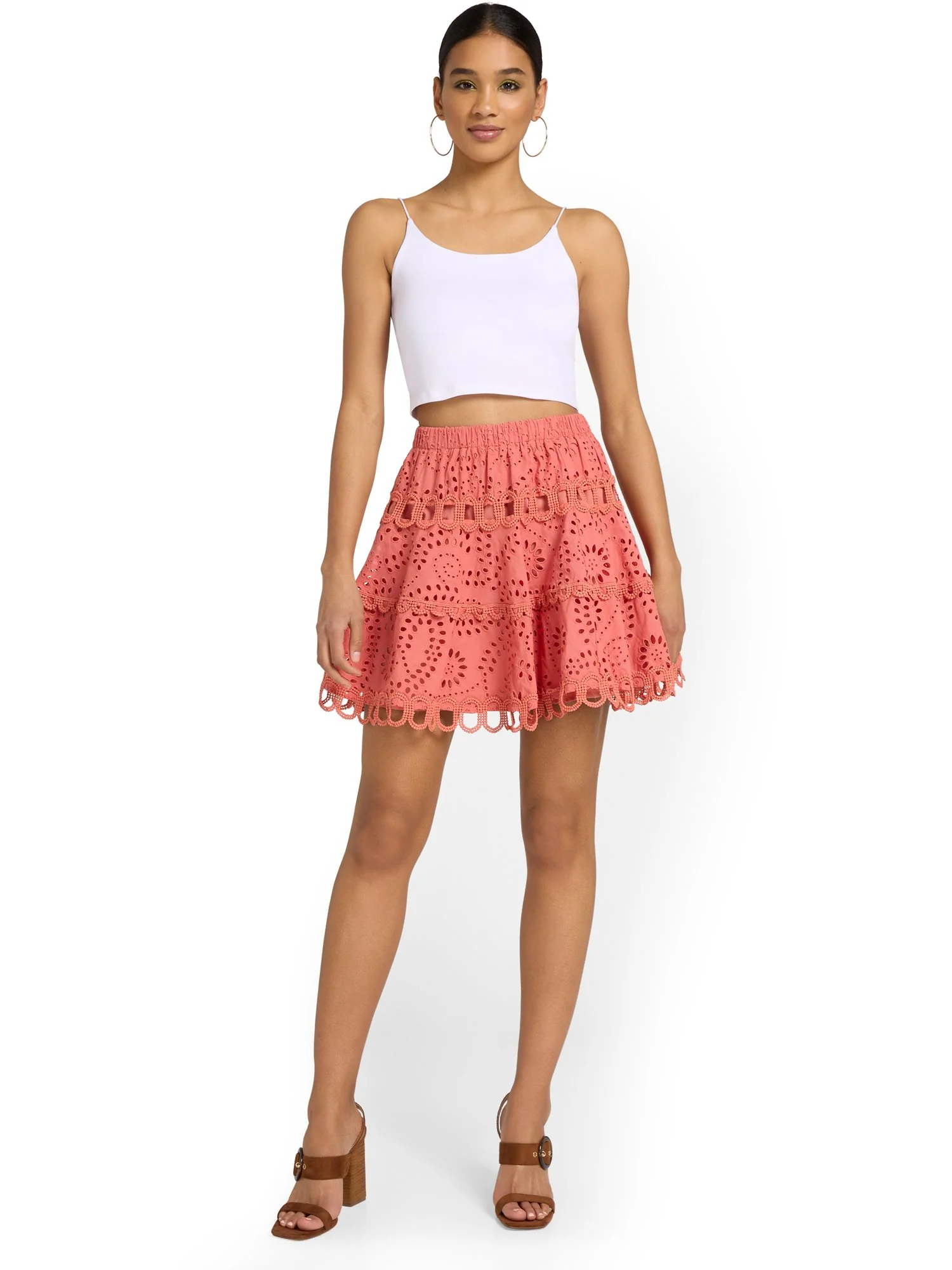 Free The Roses High-Waist Floral Eyeley Mini Skirt - Brands We Love - Image 4
