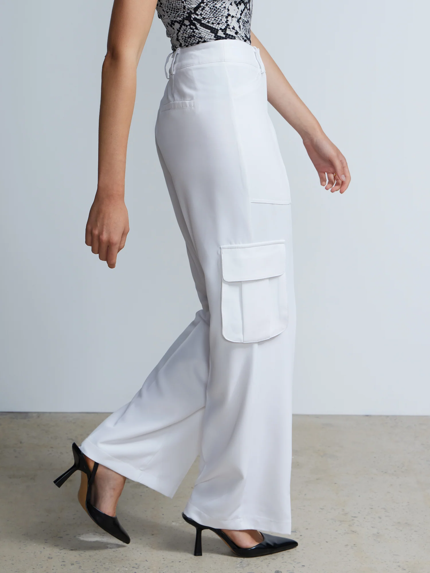 High Waist Soft Twill Cargo Pant - Image 2