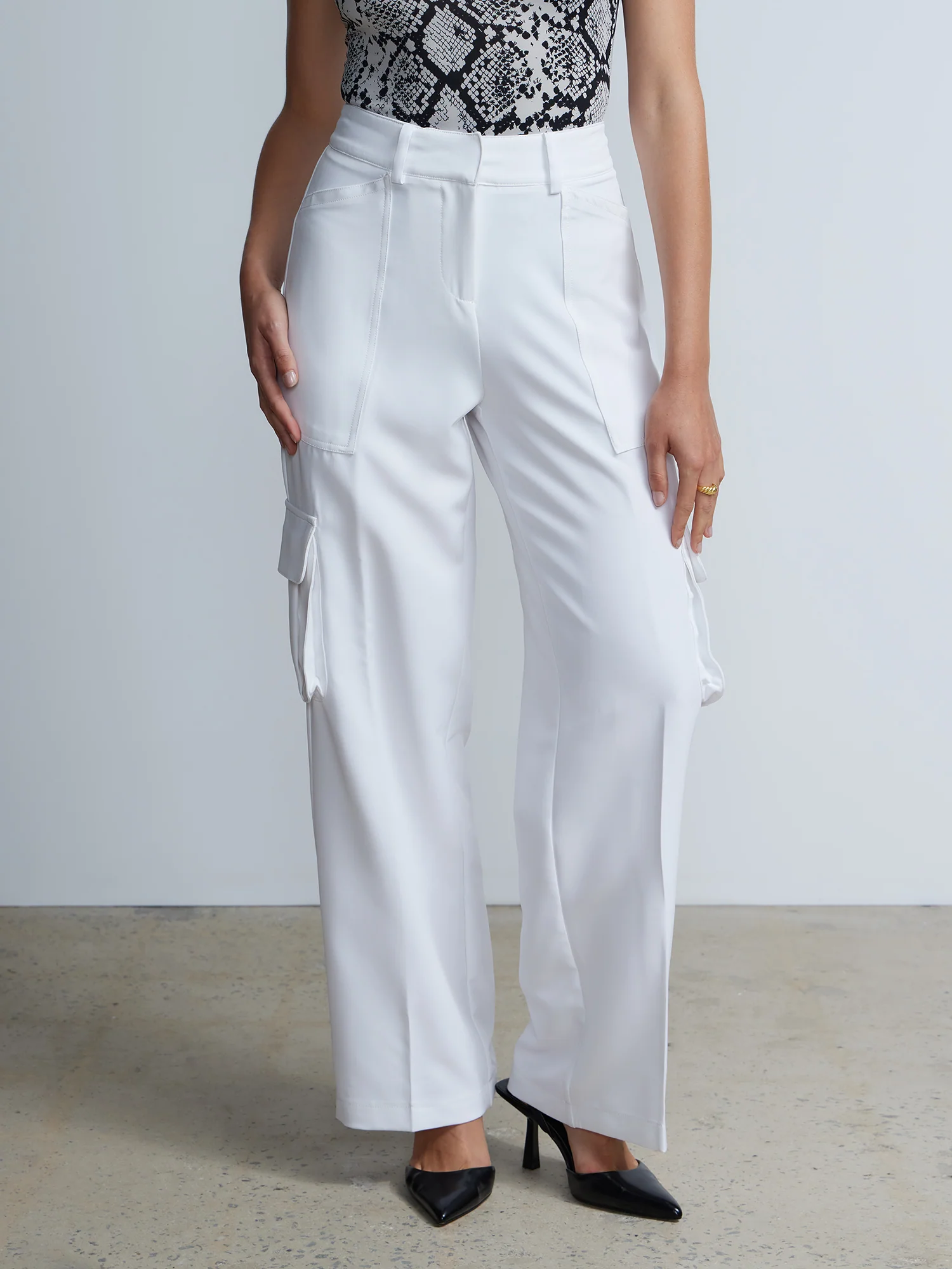 High Waist Soft Twill Cargo Pant - Image 4