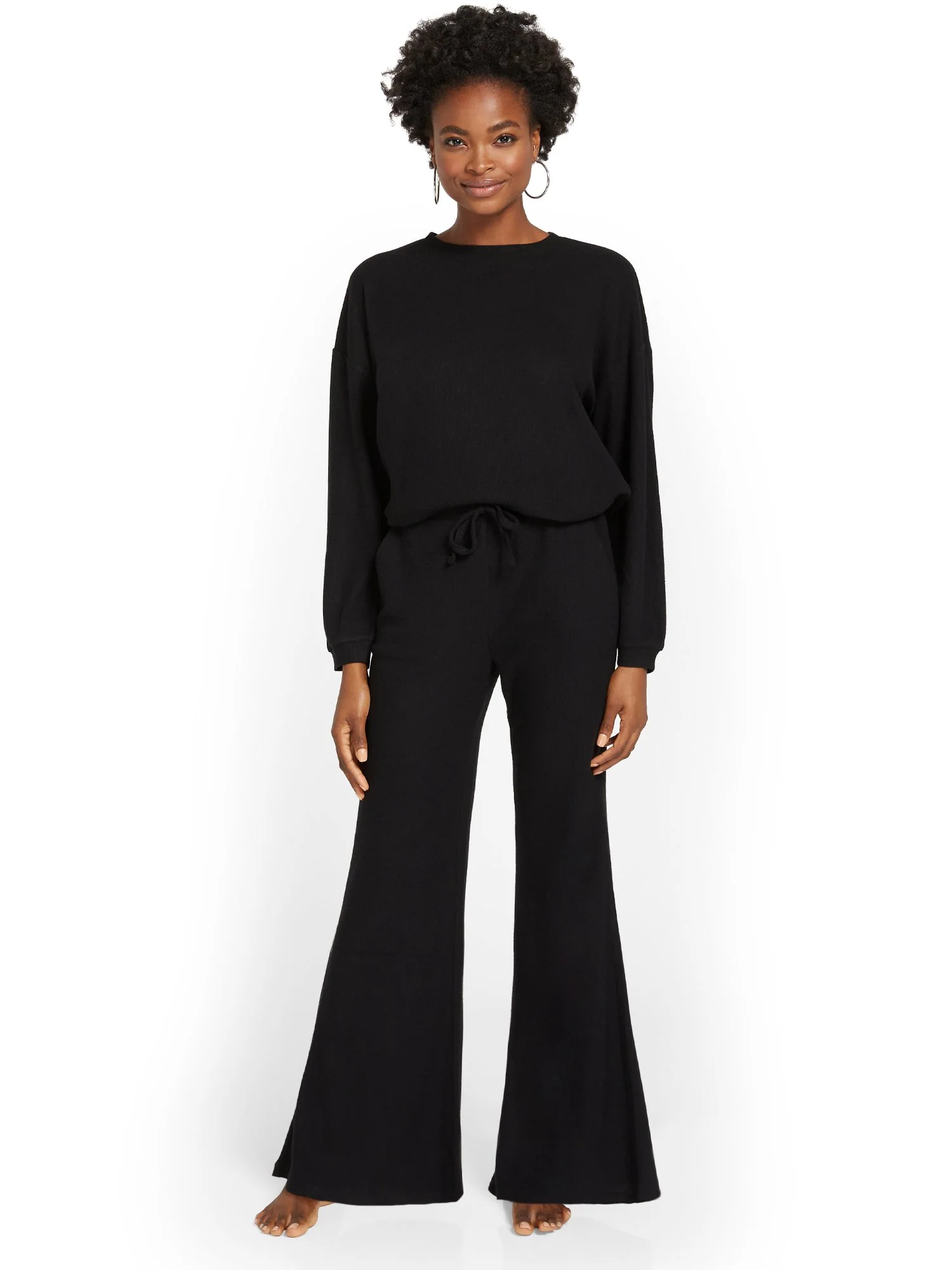 High-Waist Waffle Flare Pant - Image 4