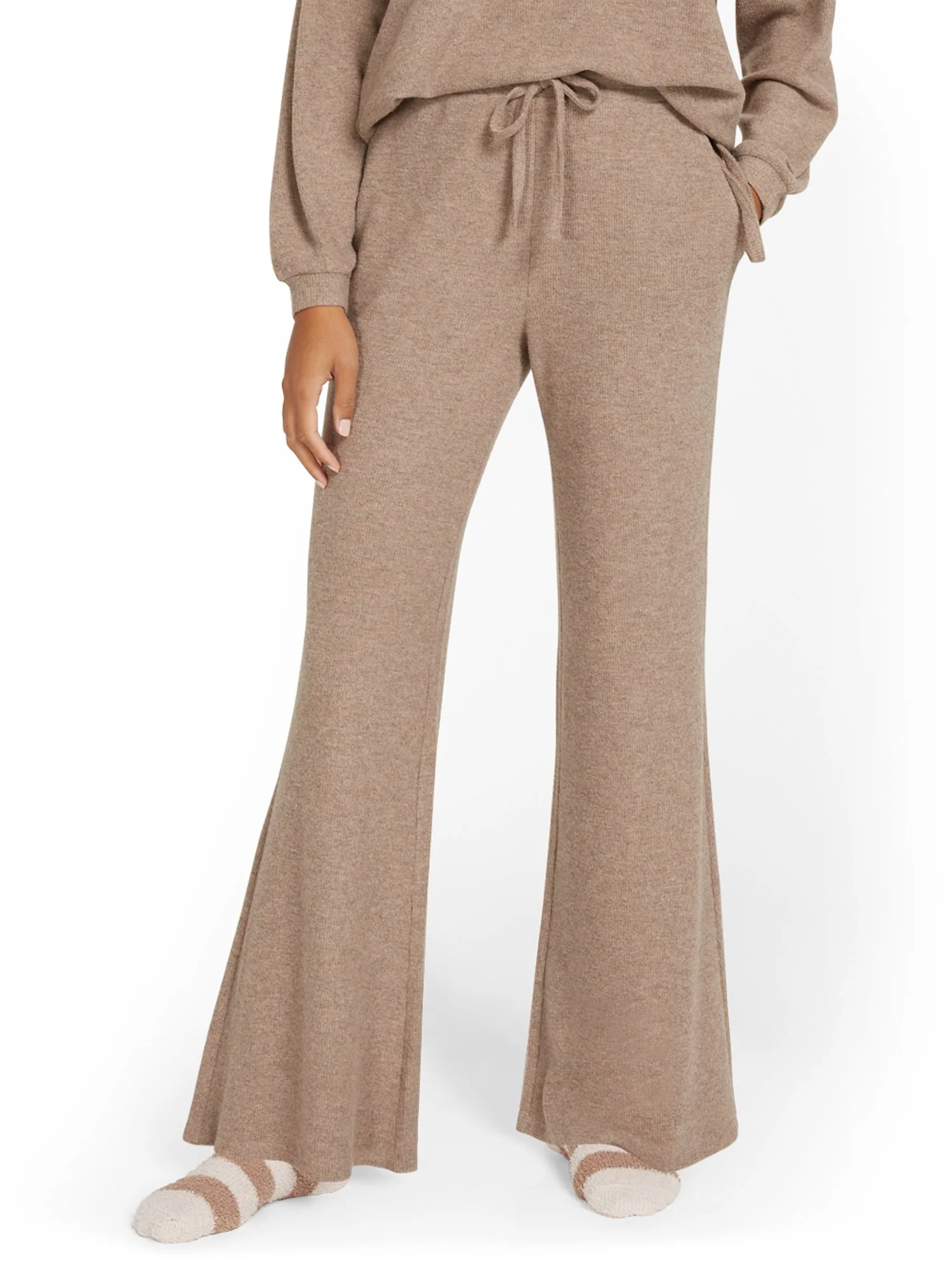 High-Waist Waffle Flare Pant - Image 7