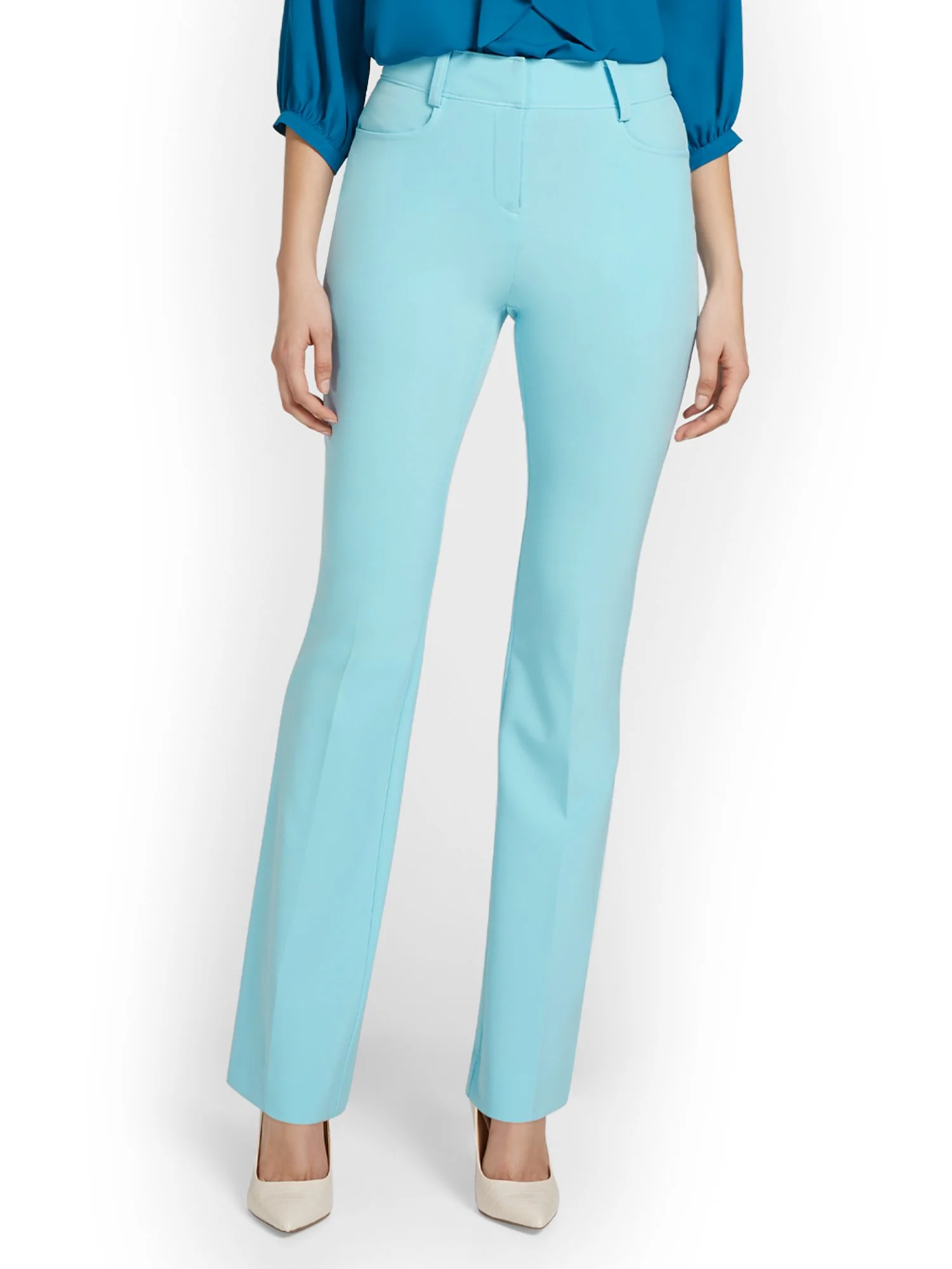 High-Waisted Barely Bootcut Pant - Essential Stretch - Image 38