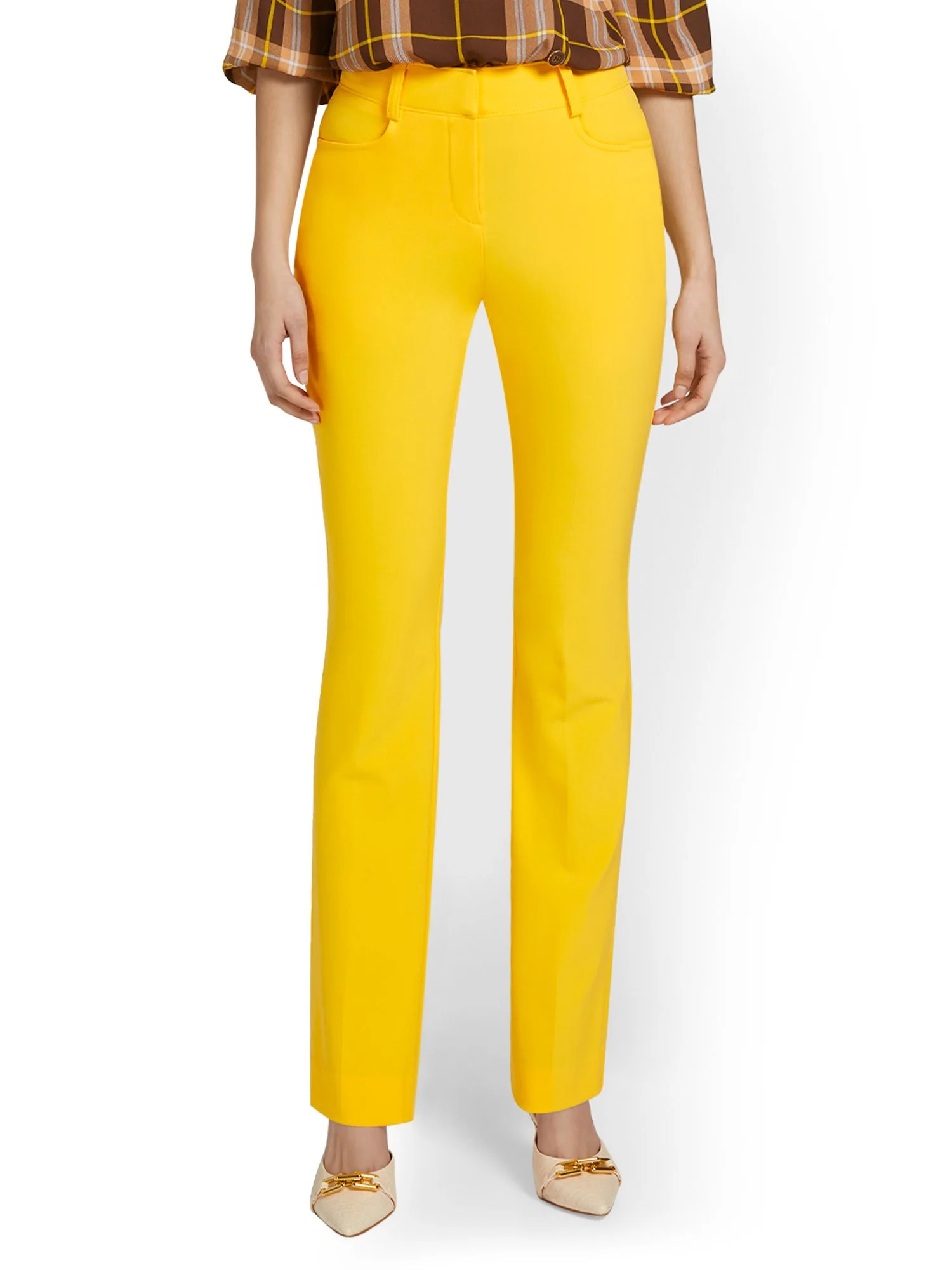 High-Waisted Barely Bootcut Pant - Essential Stretch - Image 8