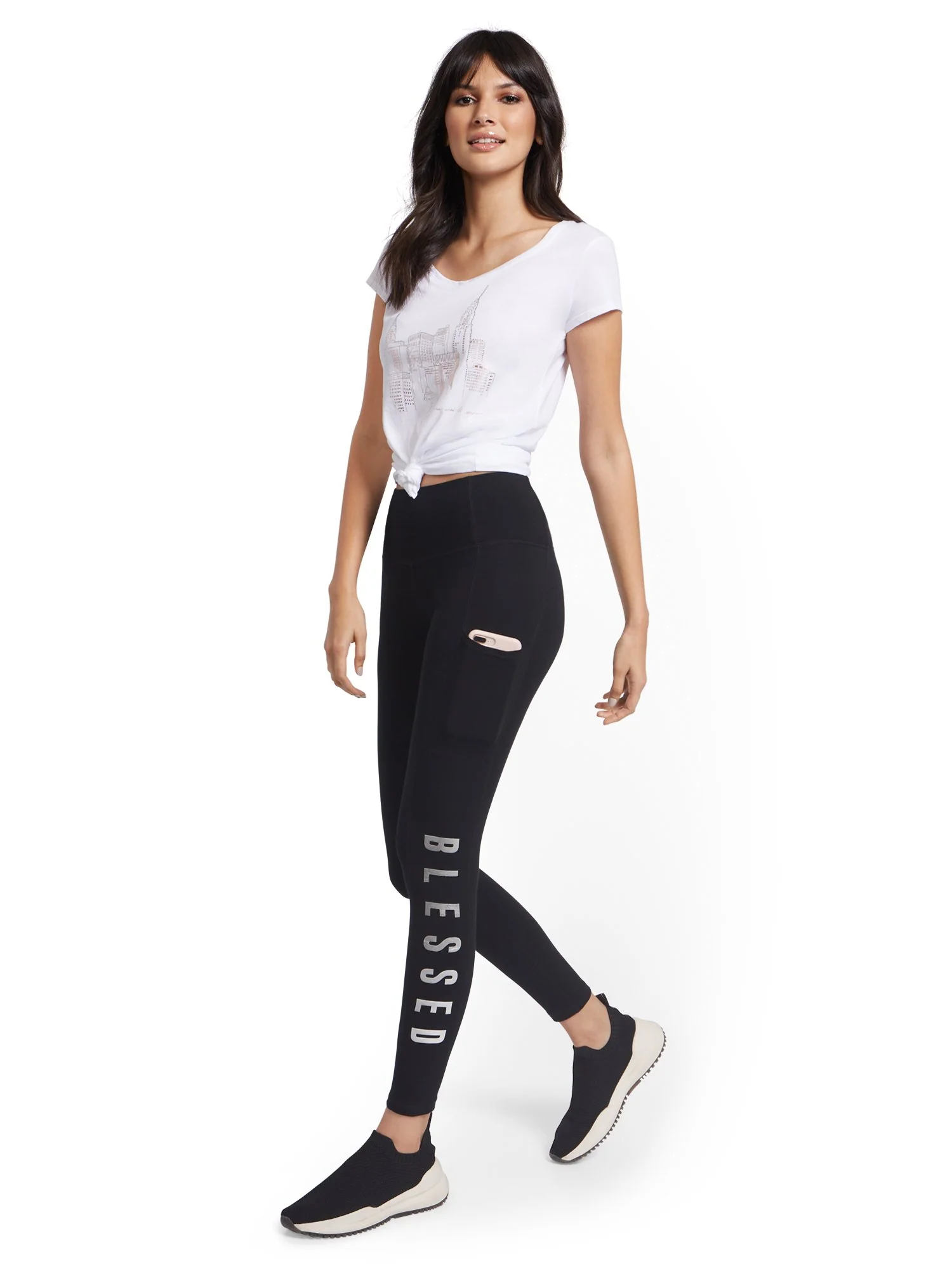 High-Waisted 'Blessed' Pocket Legging - Image 4