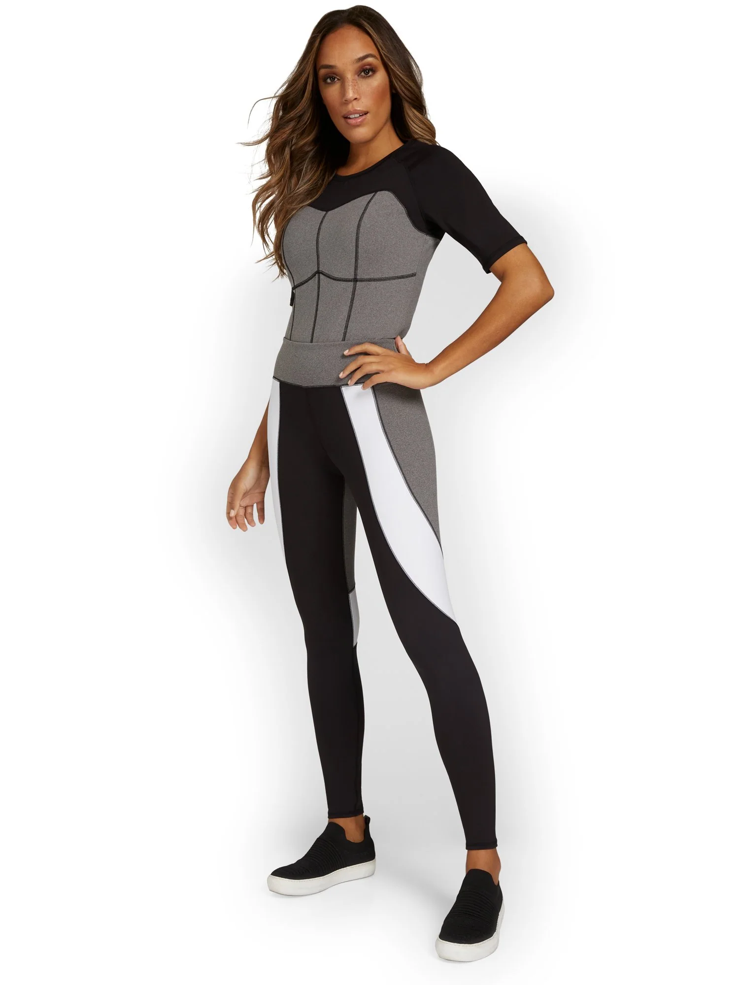 High-Waisted Colorblock Pocket Legging - City Contour - Image 5
