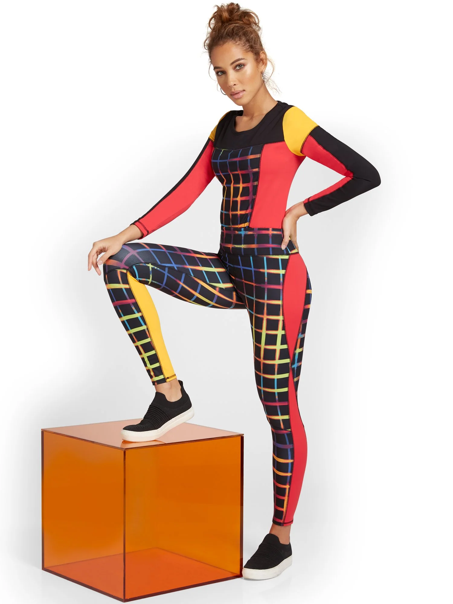 High-Waisted Colorblock Pocket Legging - City Contour - Image 2