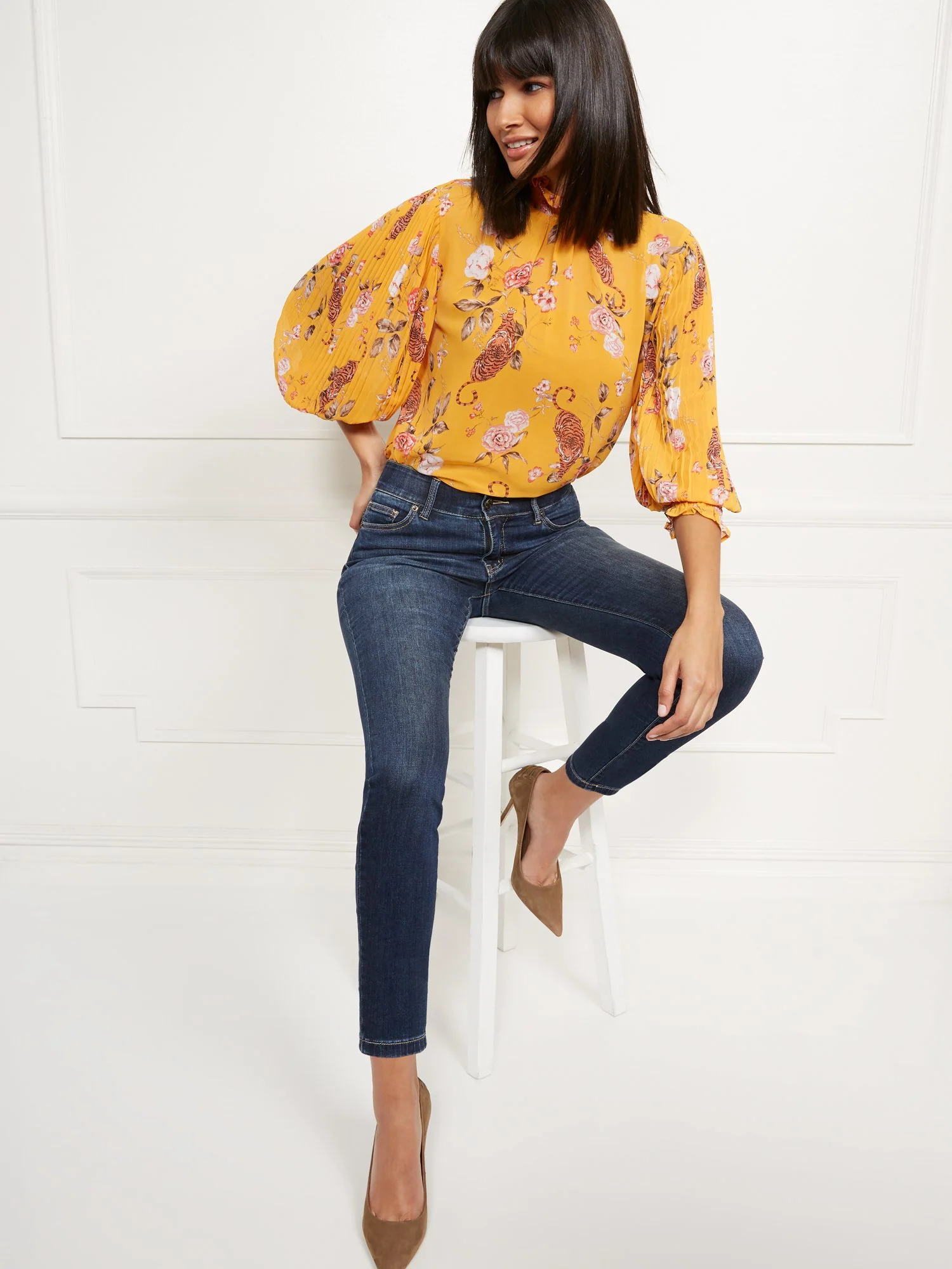 High-Waisted Curvy No-Gap Shaping Super-Skinny Jeans - Blue Hustle - Image 3